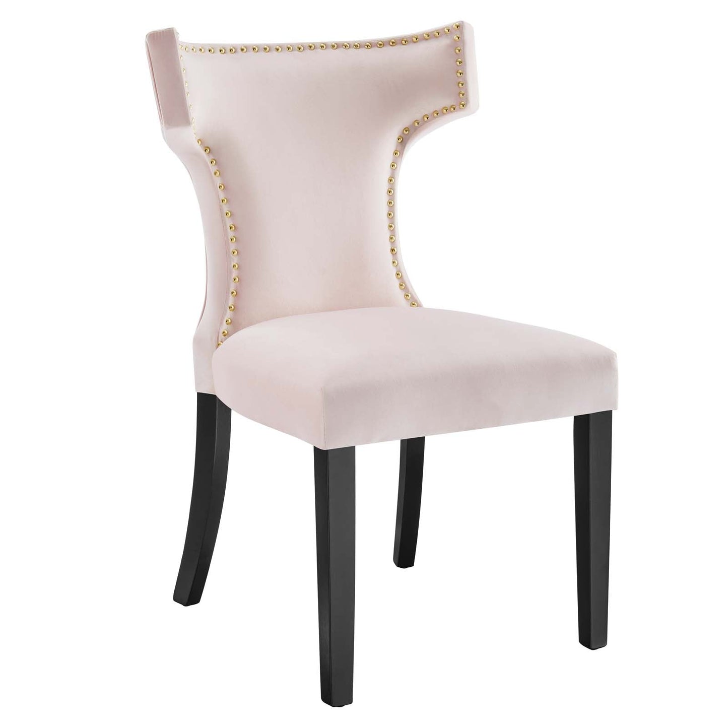 Curve Performance Velvet Dining Chairs - Set of 2 By Modway | Dining Chairs | 