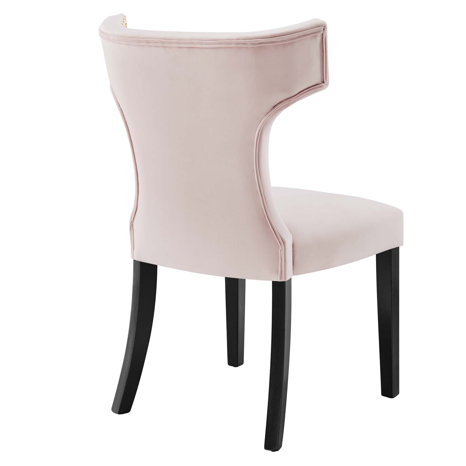 Curve Performance Velvet Dining Chairs - Set of 2 By Modway | Dining Chairs | 
