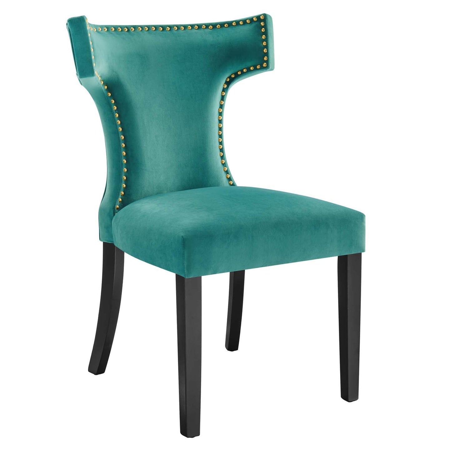 Curve Performance Velvet Dining Chairs - Set of 2 By Modway | Dining Chairs | 