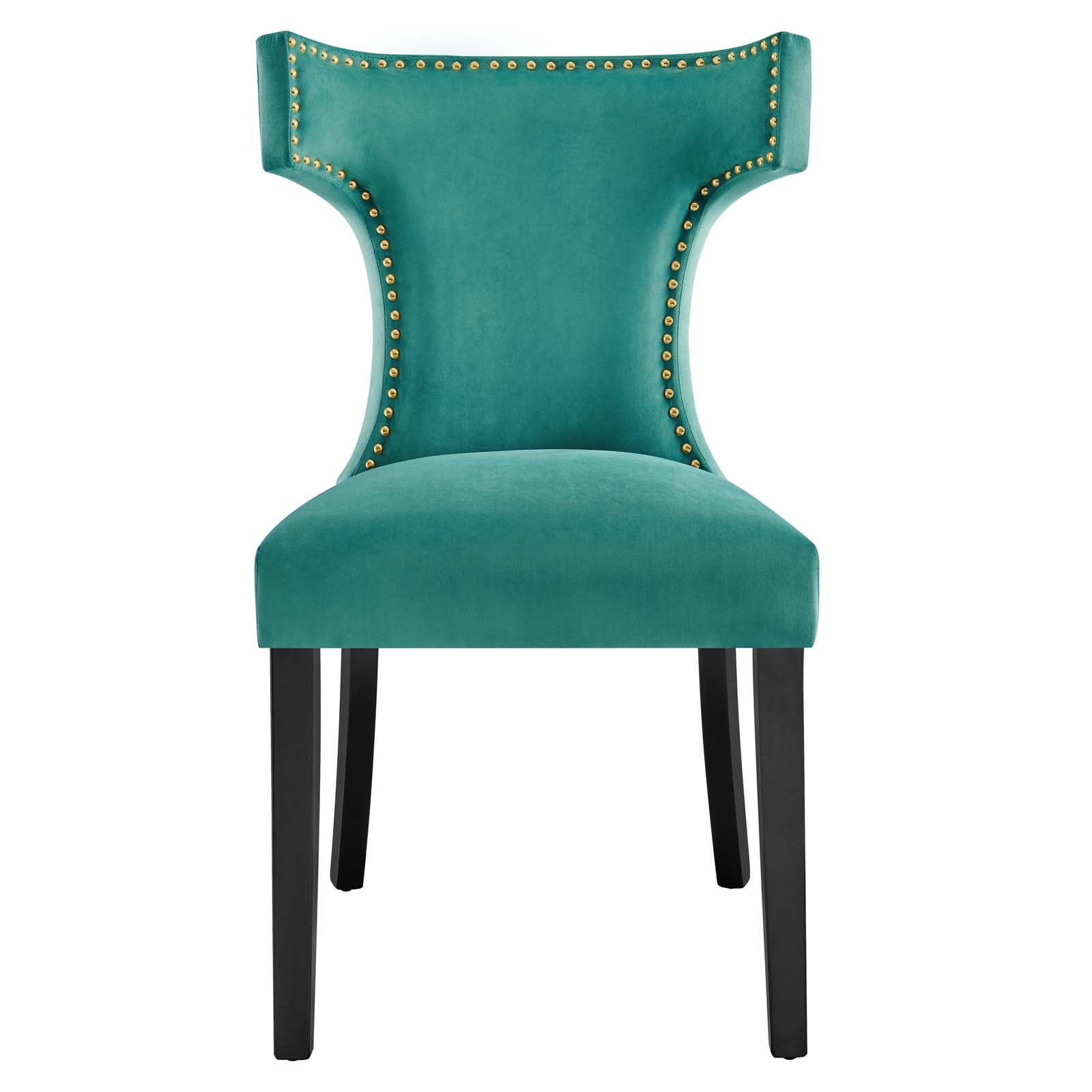 Curve Performance Velvet Dining Chairs - Set of 2 By Modway | Dining Chairs | 