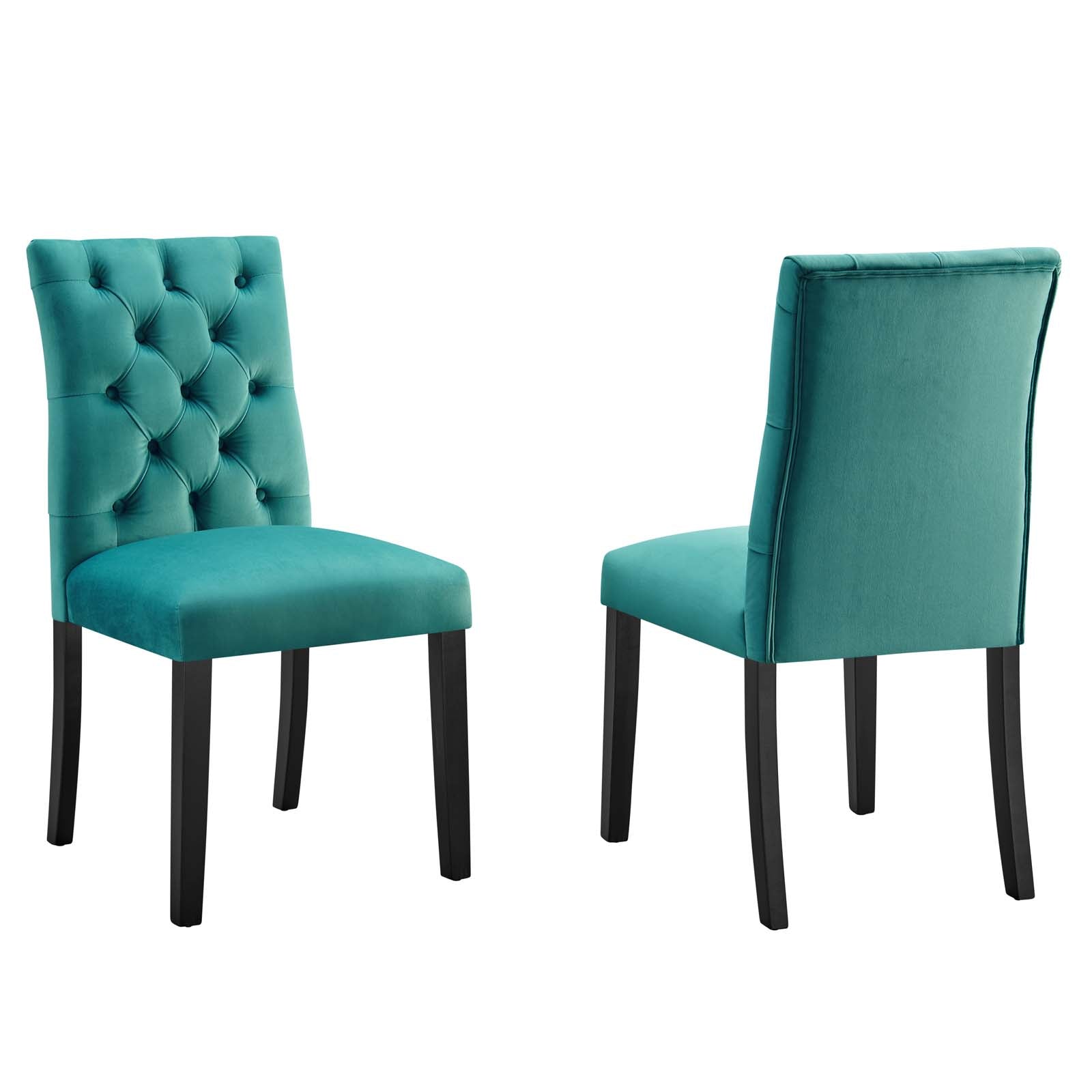 Duchess Performance Velvet Dining Chairs - Set of 2 By Modway | Dining Chairs | 