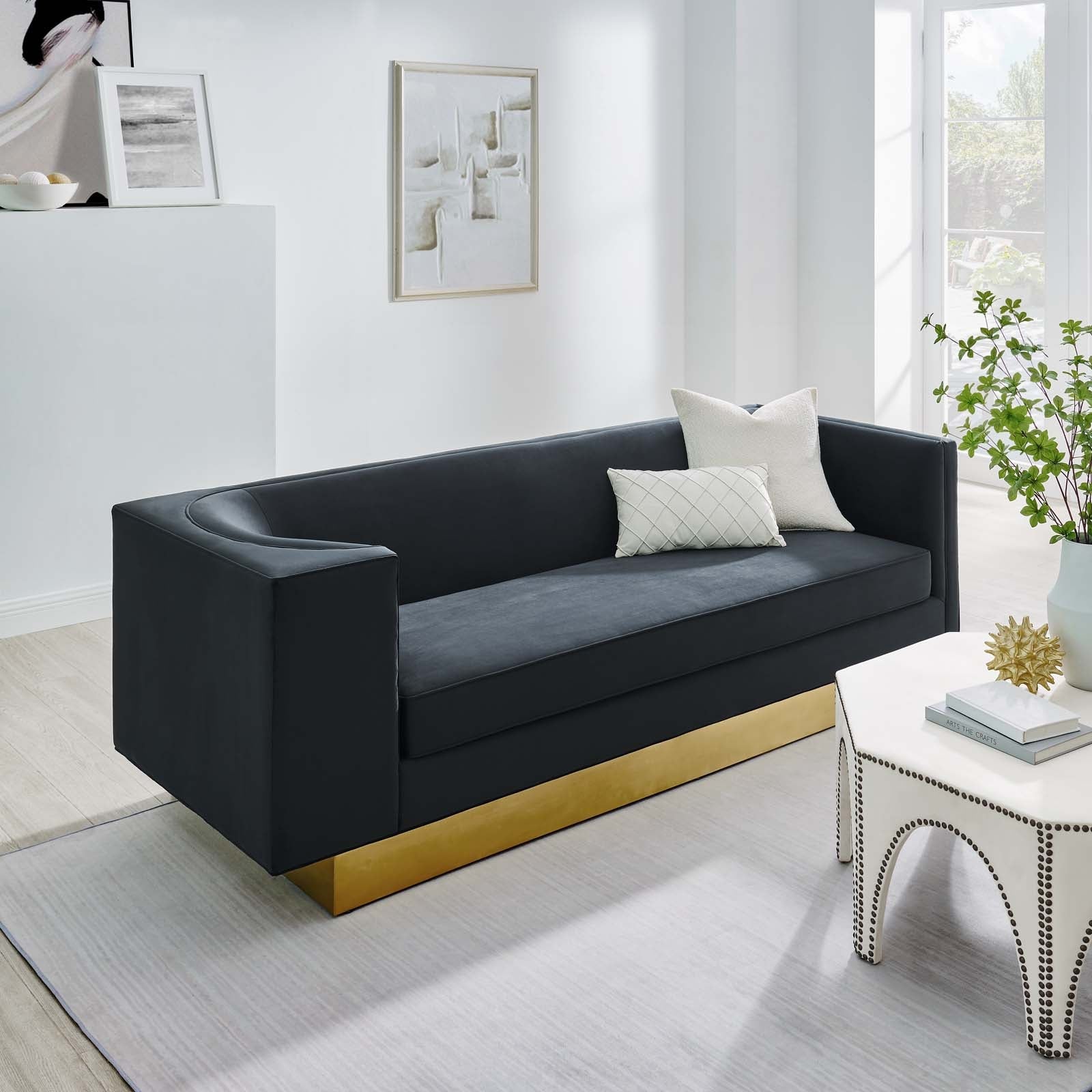 Eminence Upholstered Performance Velvet Sofa By Modway | Sofas