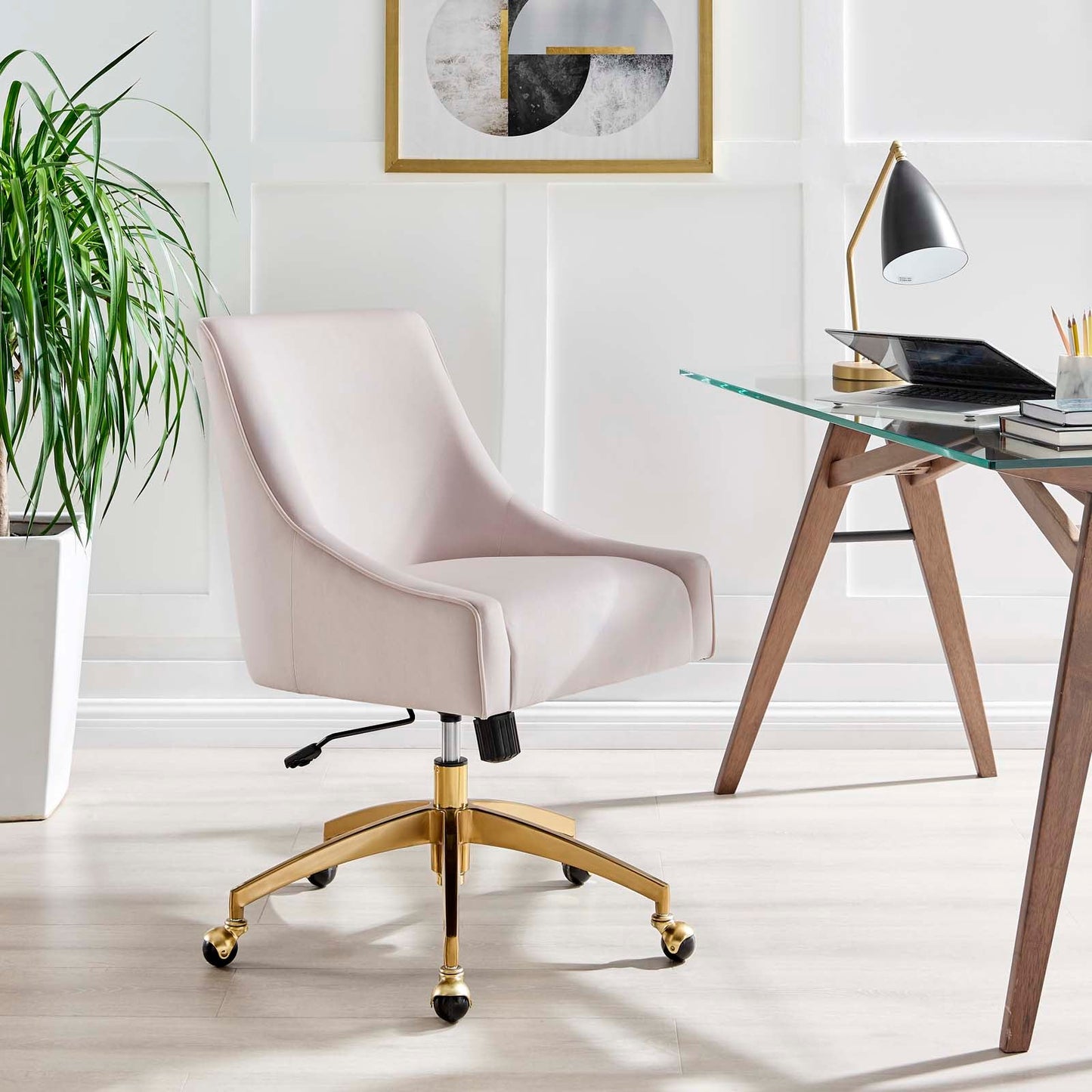 Discern Performance Velvet Office Chair By Modway - EEI-5079-GRN | Office Chairs |  Modishstore - 33