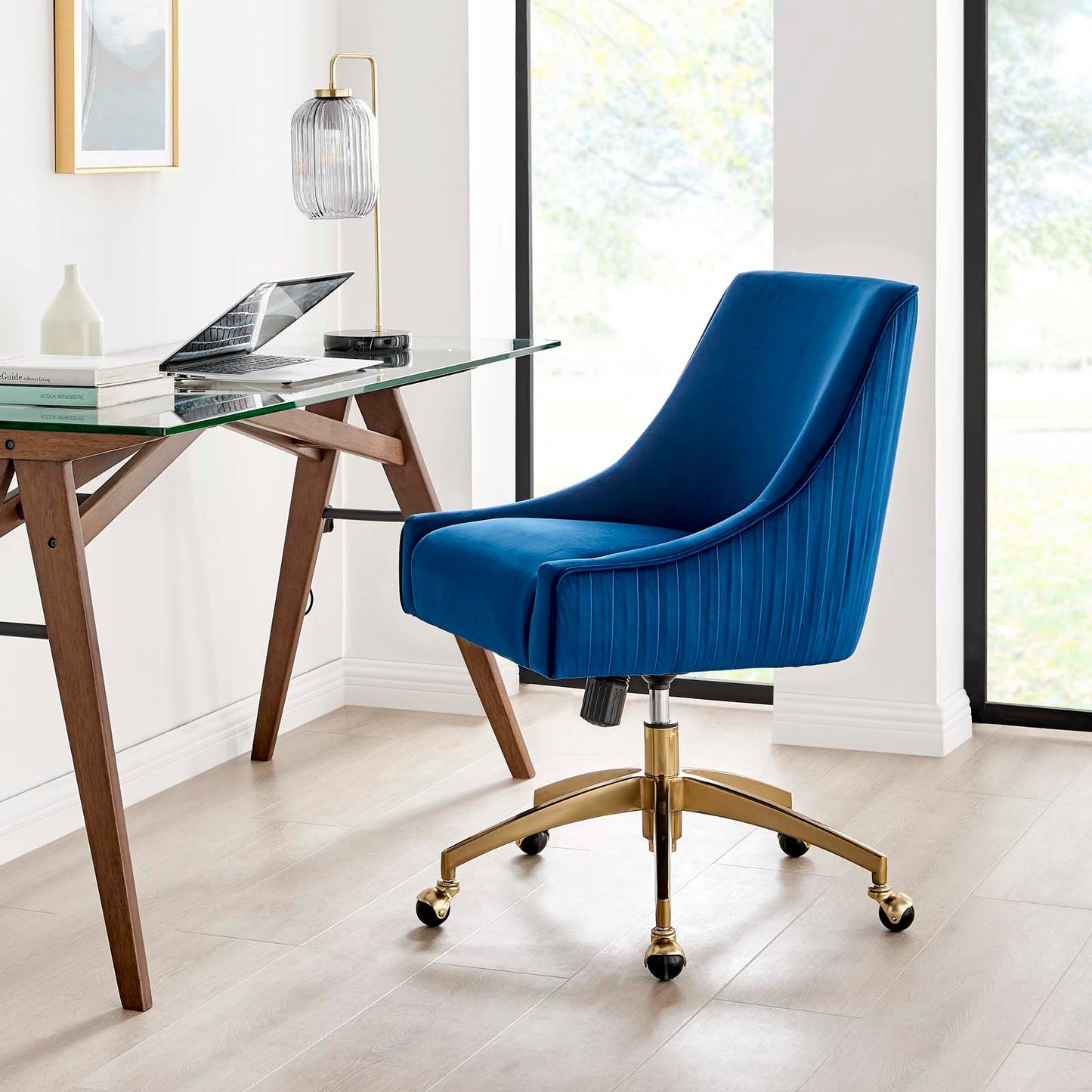 Discern Performance Velvet Office Chair By Modway - EEI-5080-GRN | Dining Chairs |  Modishstore - 26