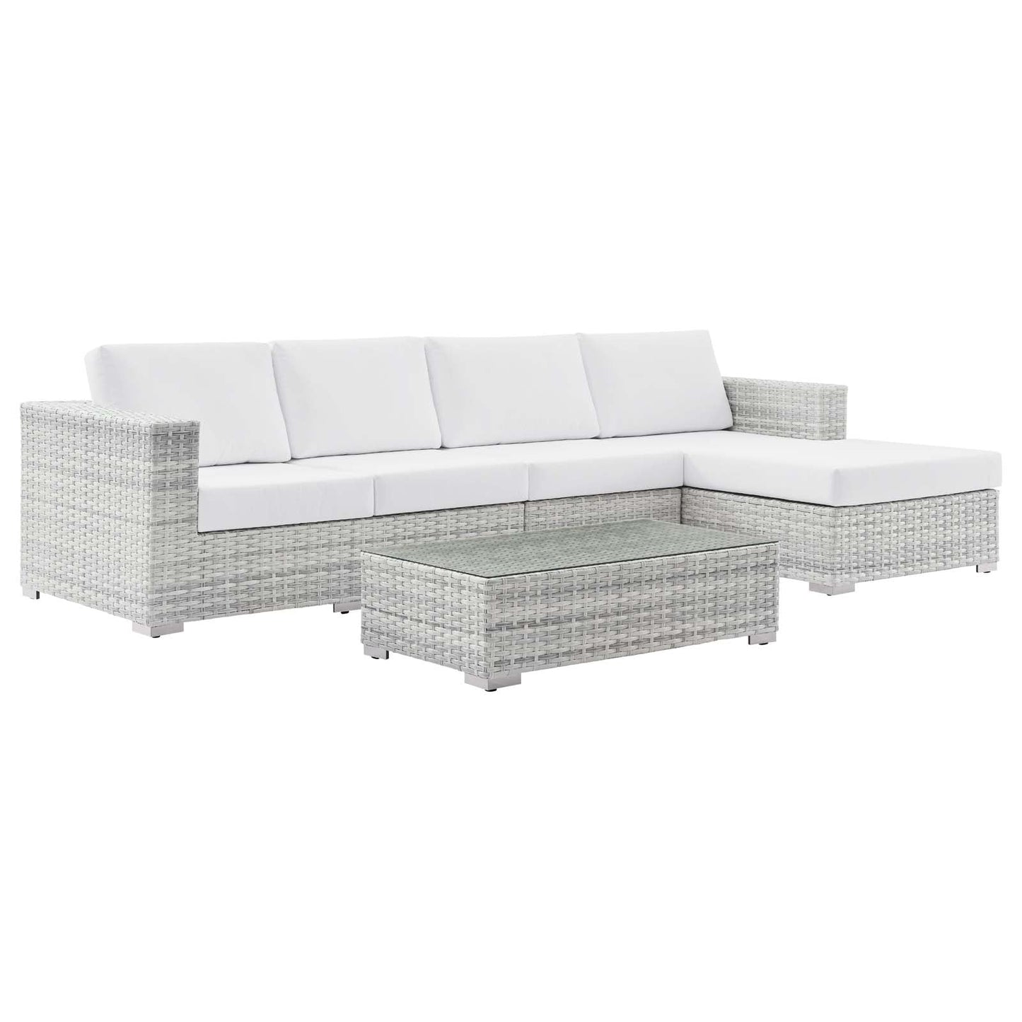 Convene 4-Piece Outdoor Patio Sectional Set By Modway - EEI-5445 | Outdoor Sofas, Loveseats & Sectionals - 17