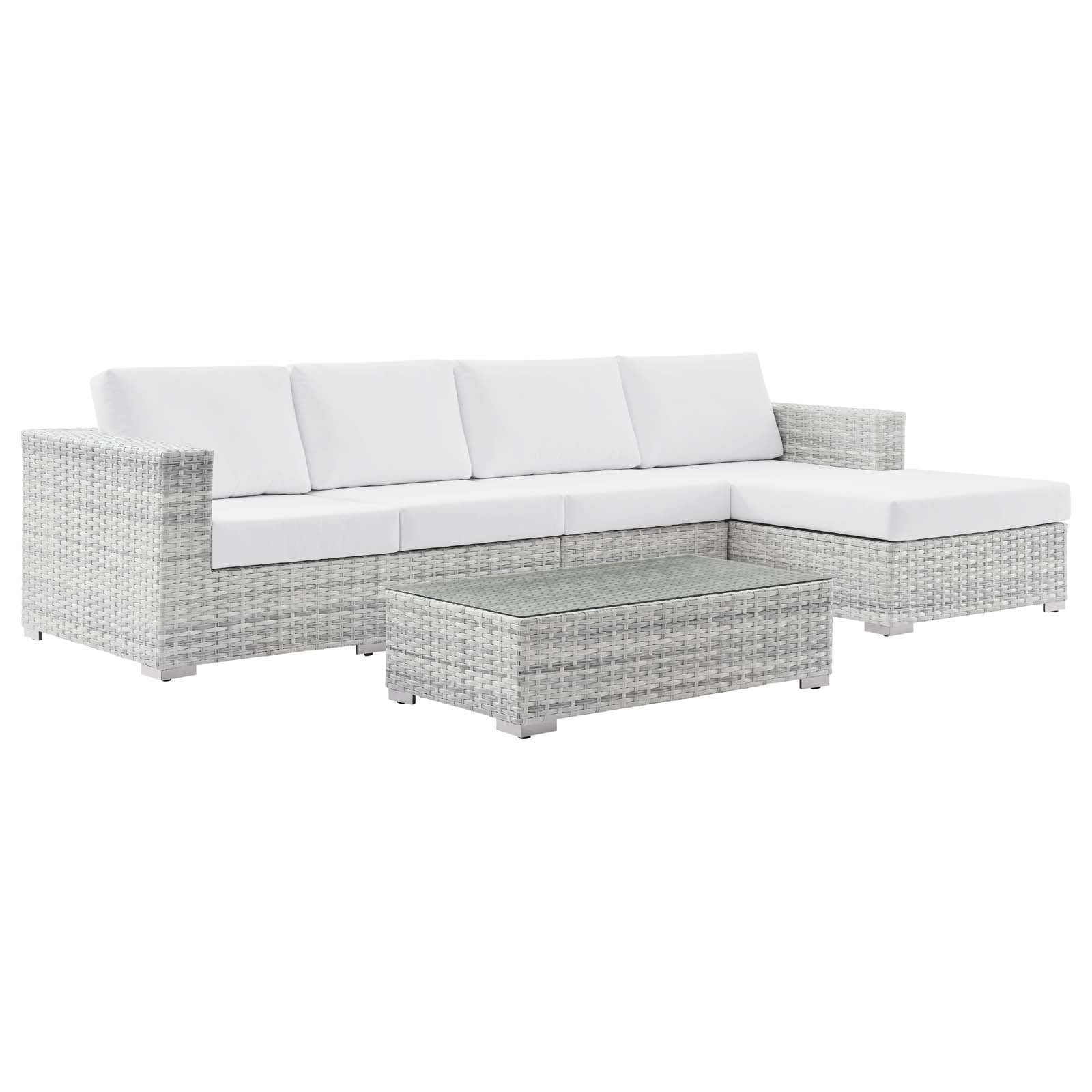 Convene 4-Piece Outdoor Patio Sectional Set By Modway - EEI-5445 | Outdoor Sofas, Loveseats & Sectionals - 17