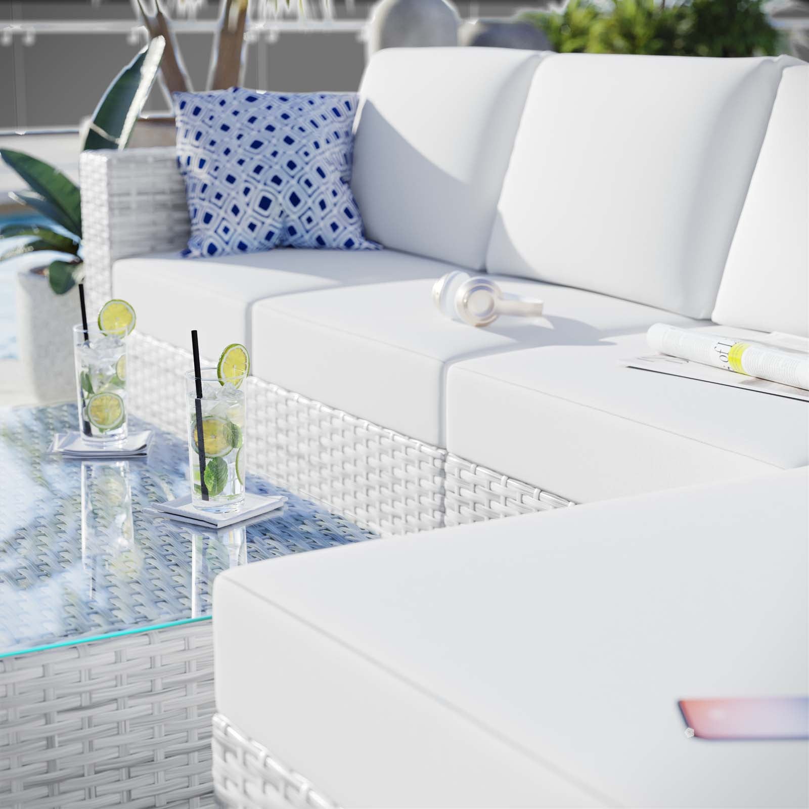 Convene 4-Piece Outdoor Patio Sectional Set By Modway - EEI-5445 | Outdoor Sofas, Loveseats & Sectionals - 29