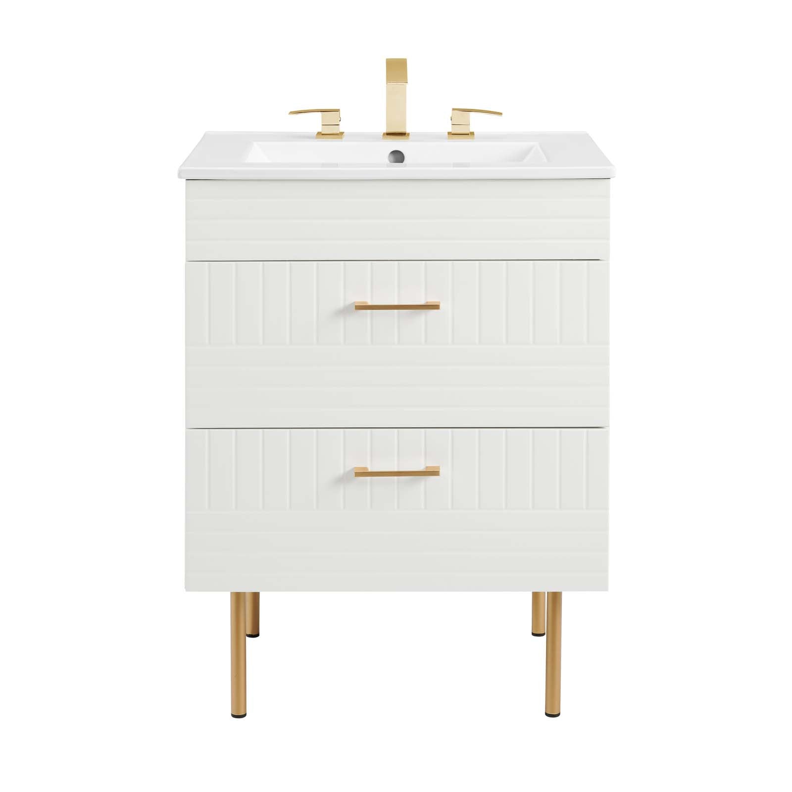 Daybreak 24" Bathroom Vanity By Modway - EEI-5817-BLU-WHI | Bathroom Accessories |  Modishstore - 30
