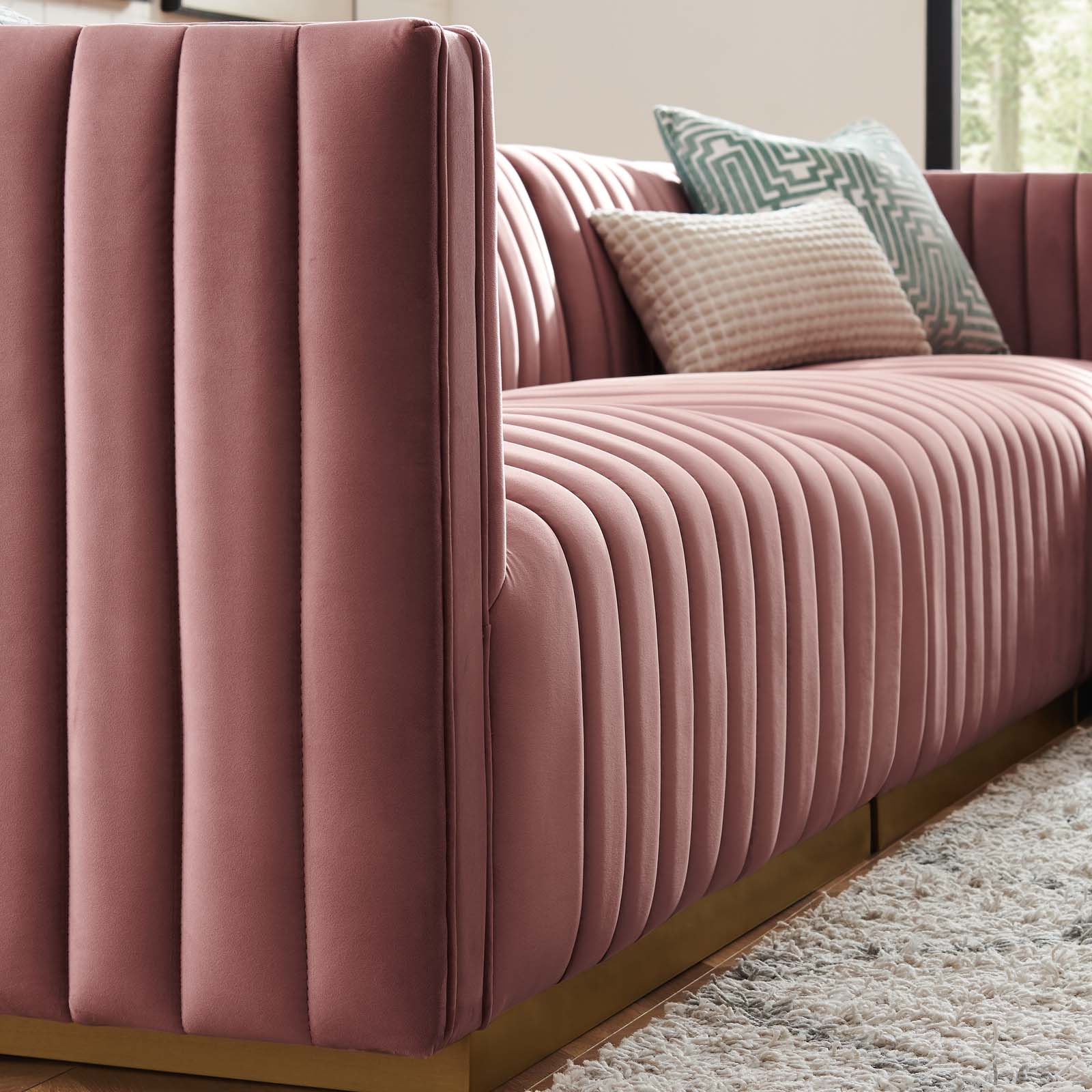 Conjure Channel Tufted Performance Velvet 4-Piece Sectional By Modway - EEI-5844 | Sectional - 24