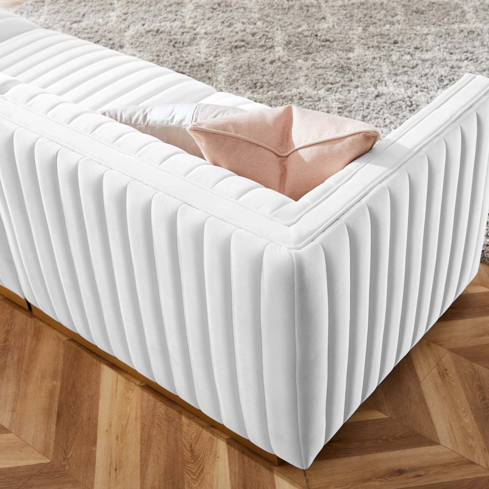 Conjure Channel Tufted Performance Velvet 4-Piece Sofa By Modway - EEI-5845 | Sofas - 57