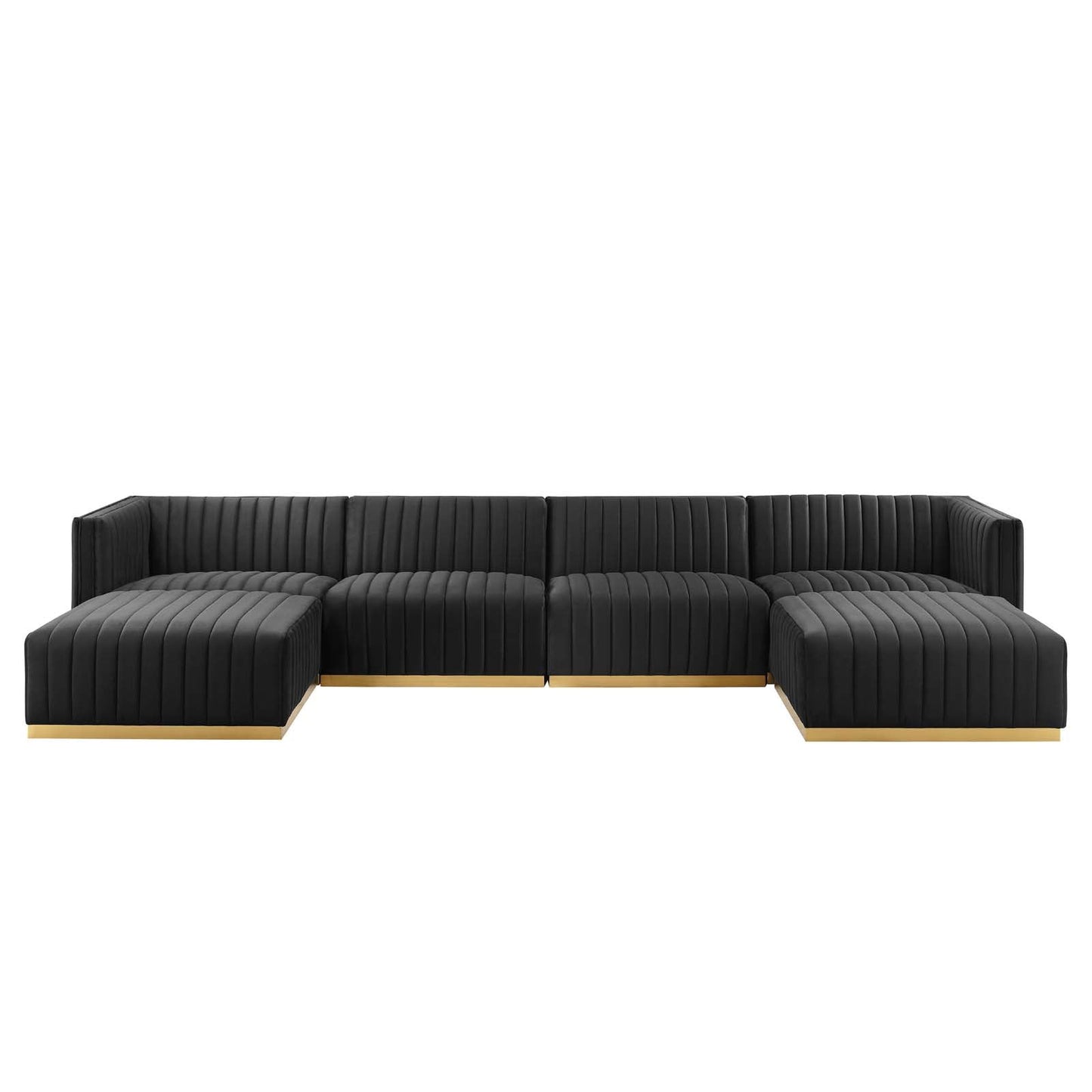 Conjure Channel Tufted Performance Velvet 6-Piece Sectional By Modway - EEI-5846 | Sectional - 10