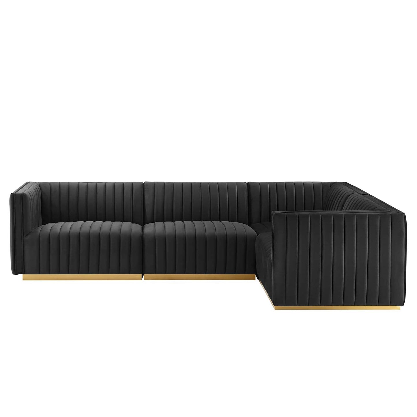 Conjure Channel Tufted Performance Velvet 4-Piece Sectional By Modway - EEI-5848 | Sectional - 10
