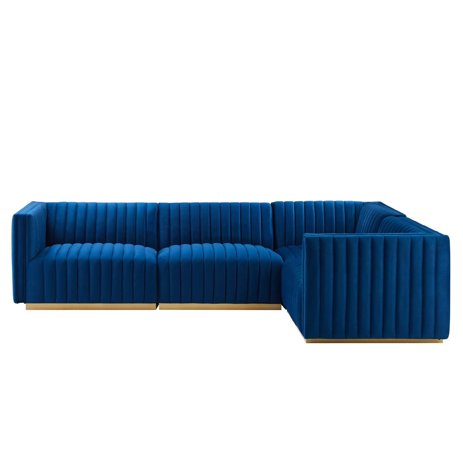 Conjure Channel Tufted Performance Velvet 4-Piece Sectional By Modway - EEI-5848 | Sectional - 58