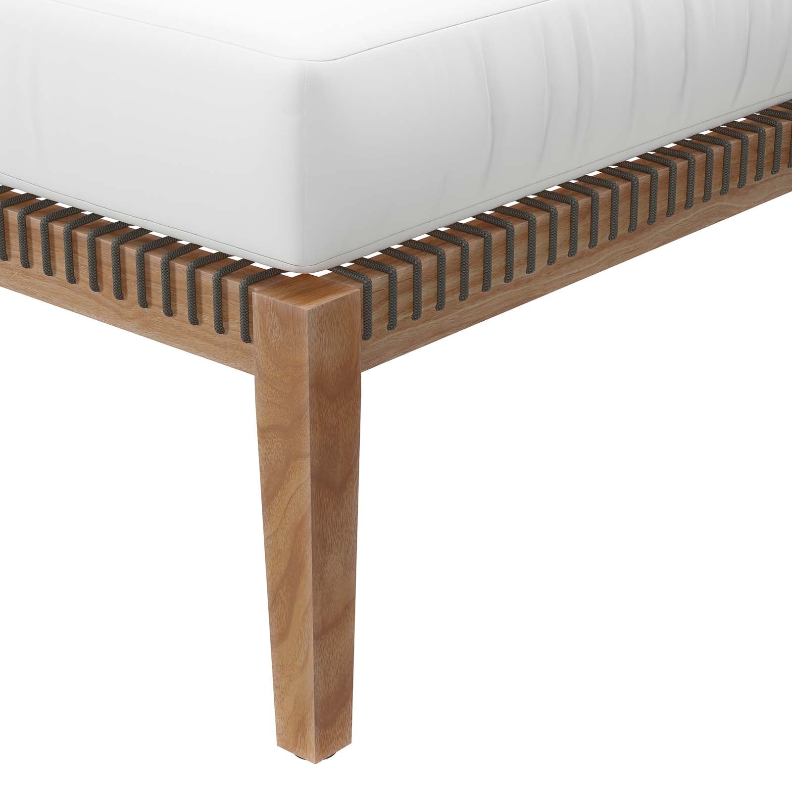Clearwater Outdoor Patio Teak Wood Ottoman By Modway - EEI-5854 | Outdoor Ottomans - 25