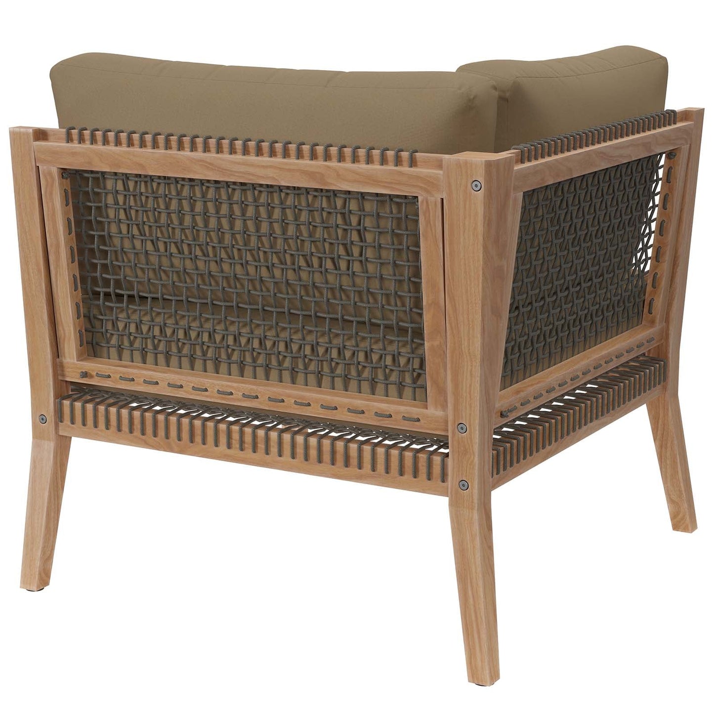 Clearwater Outdoor Patio Teak Wood Corner Chair By Modway - EEI-5855 | Outdoor Chairs - 9