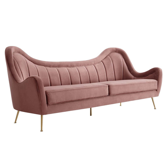 Cheshire Channel Tufted Performance Velvet Sofa By Modway - EEI-5874 | Sofas