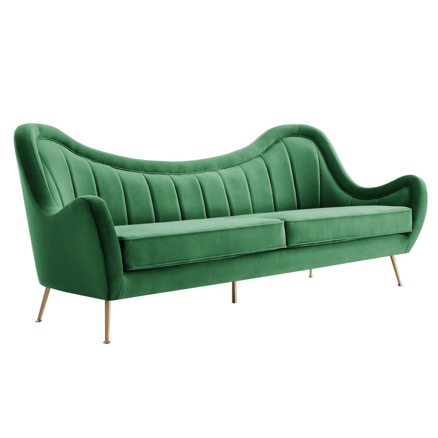 Cheshire Channel Tufted Performance Velvet Sofa By Modway - EEI-5874 | Sofas - 9