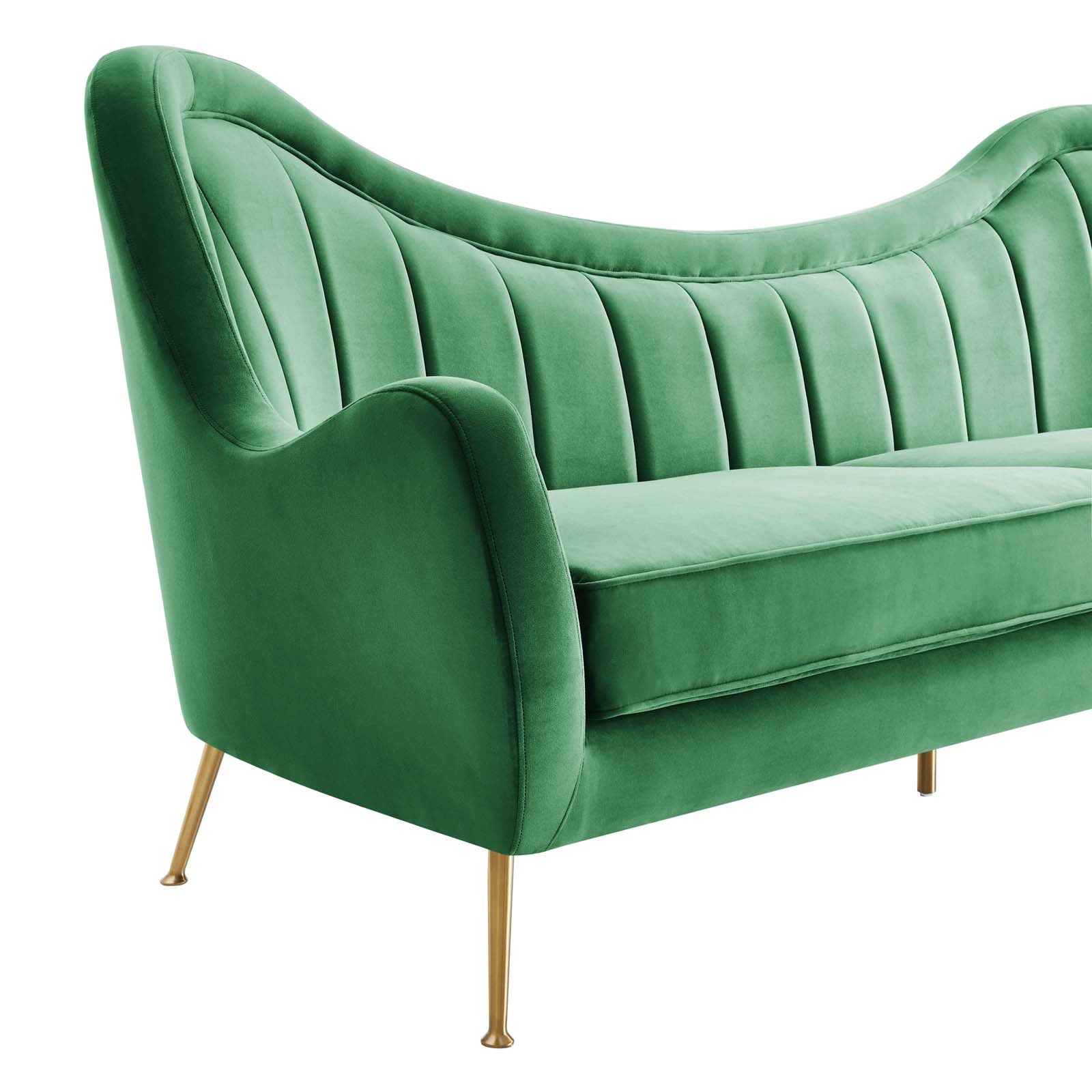 Cheshire Channel Tufted Performance Velvet Sofa By Modway - EEI-5874 | Sofas - 10