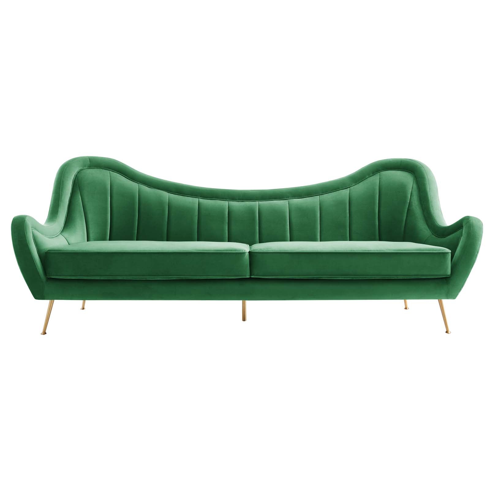 Cheshire Channel Tufted Performance Velvet Sofa By Modway - EEI-5874 | Sofas - 13
