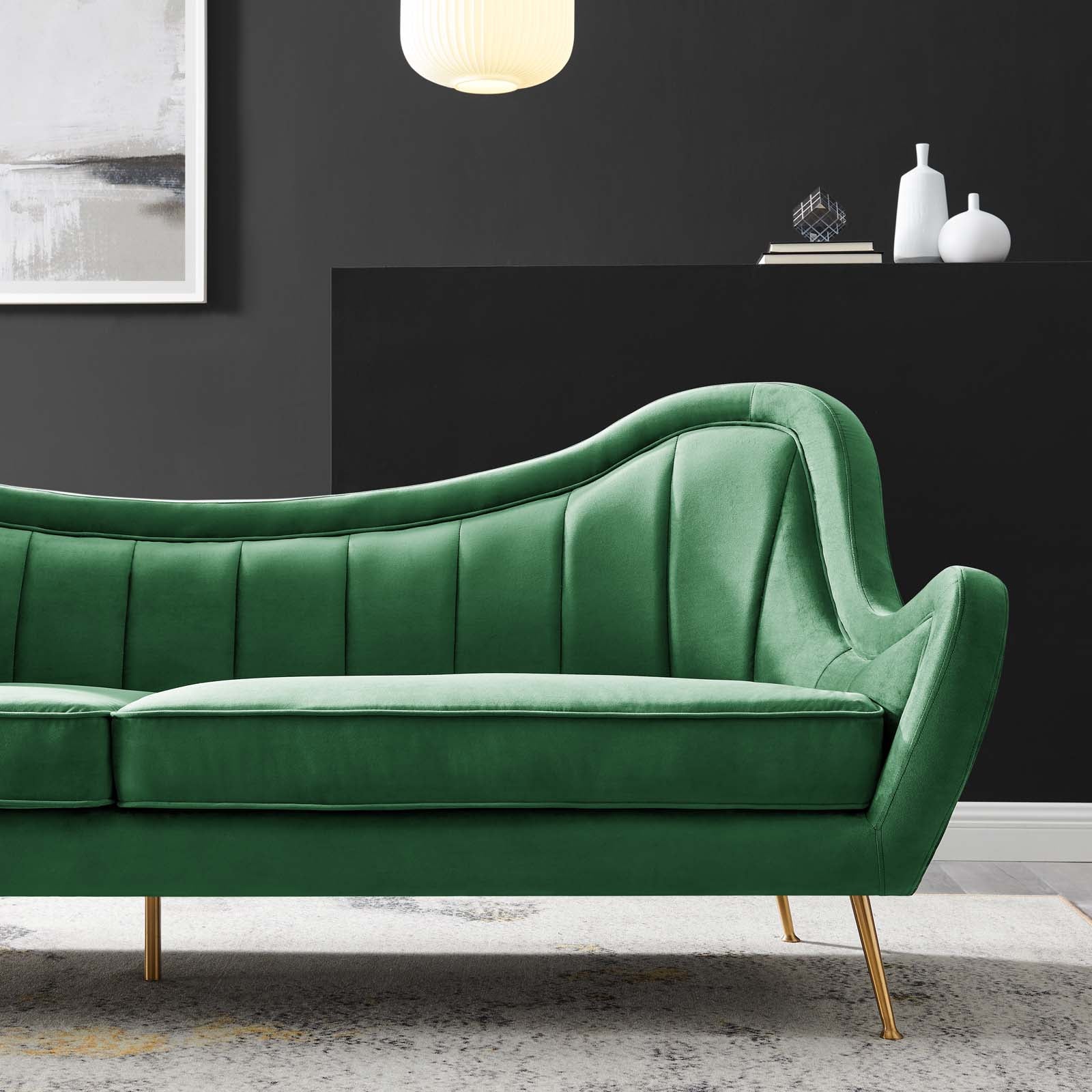 Cheshire Channel Tufted Performance Velvet Sofa By Modway - EEI-5874 | Sofas - 16