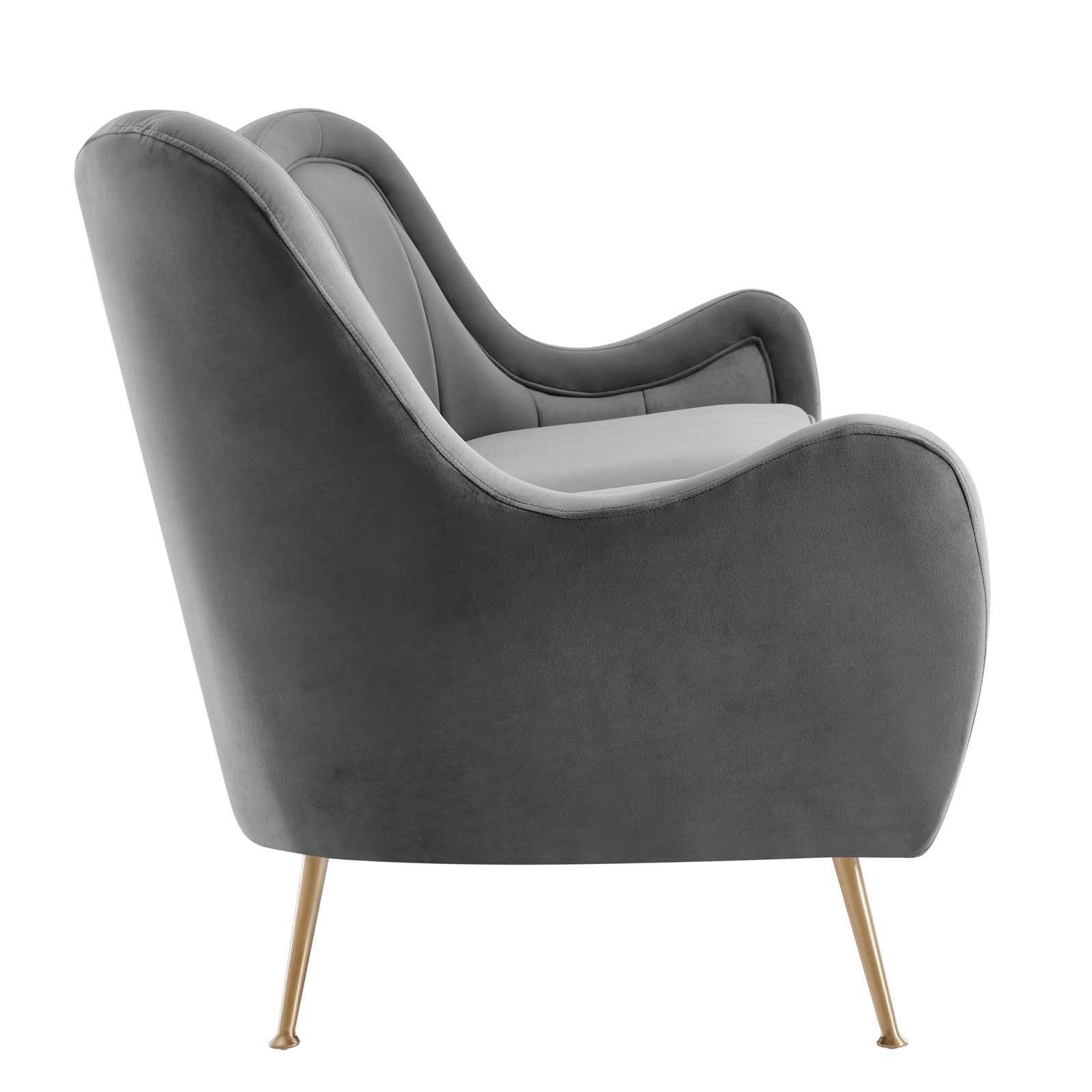 Cheshire Channel Tufted Performance Velvet Sofa By Modway - EEI-5874 | Sofas - 19