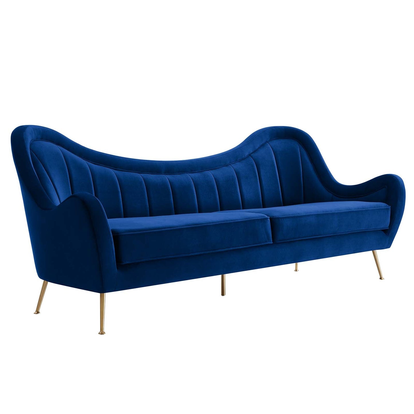 Cheshire Channel Tufted Performance Velvet Sofa By Modway - EEI-5874 | Sofas - 25