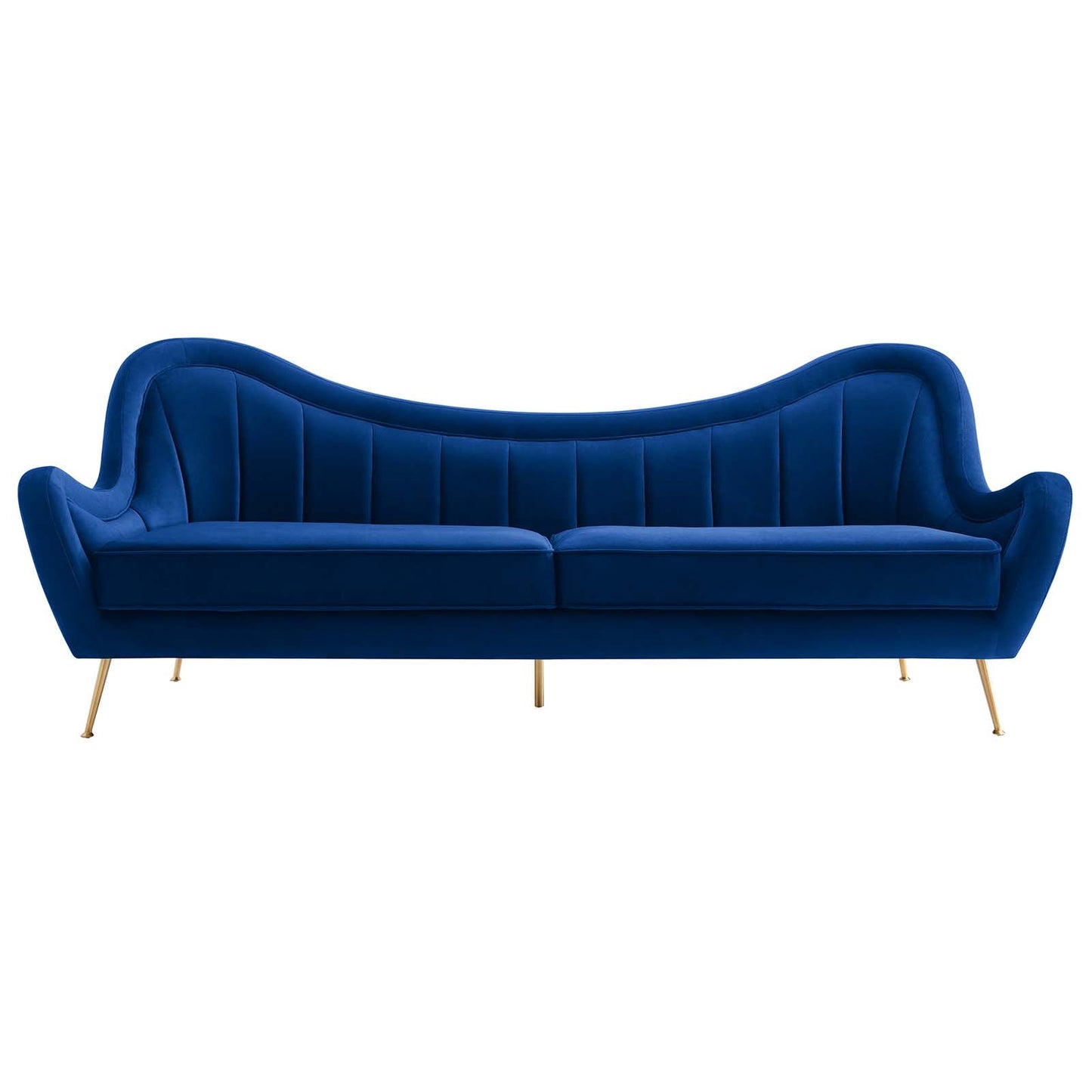 Cheshire Channel Tufted Performance Velvet Sofa By Modway - EEI-5874 | Sofas - 29
