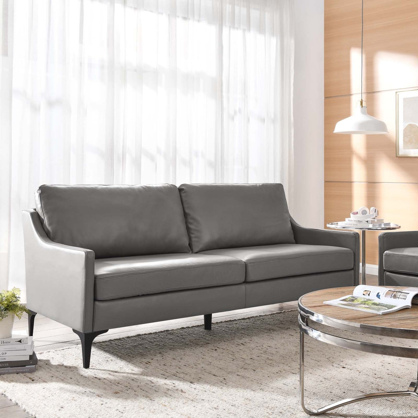 Corland Leather Sofa By Modway - EEI-6018 | Sofas - 16