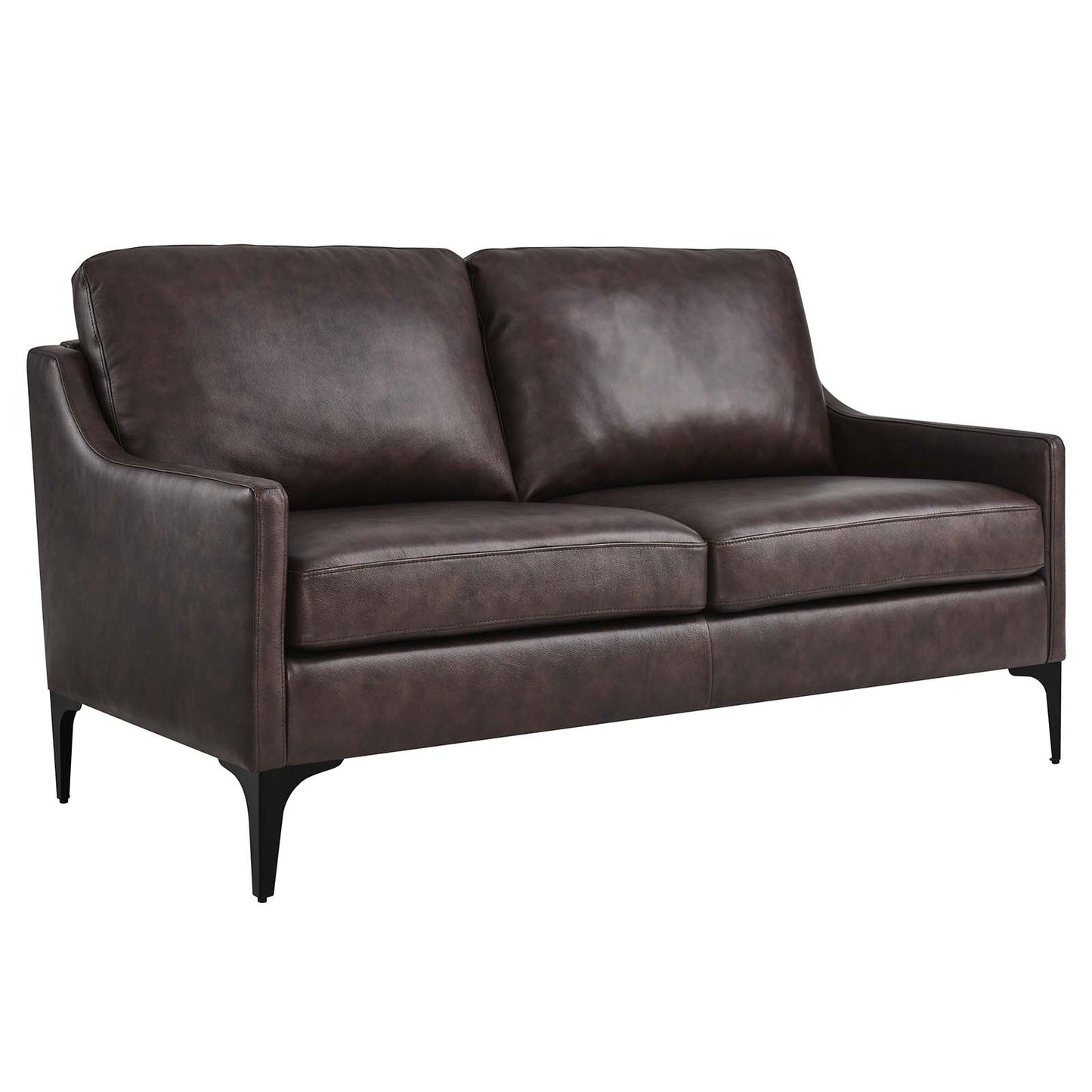 Corland Leather Loveseat By Modway - EEI-6020 | Loveseats