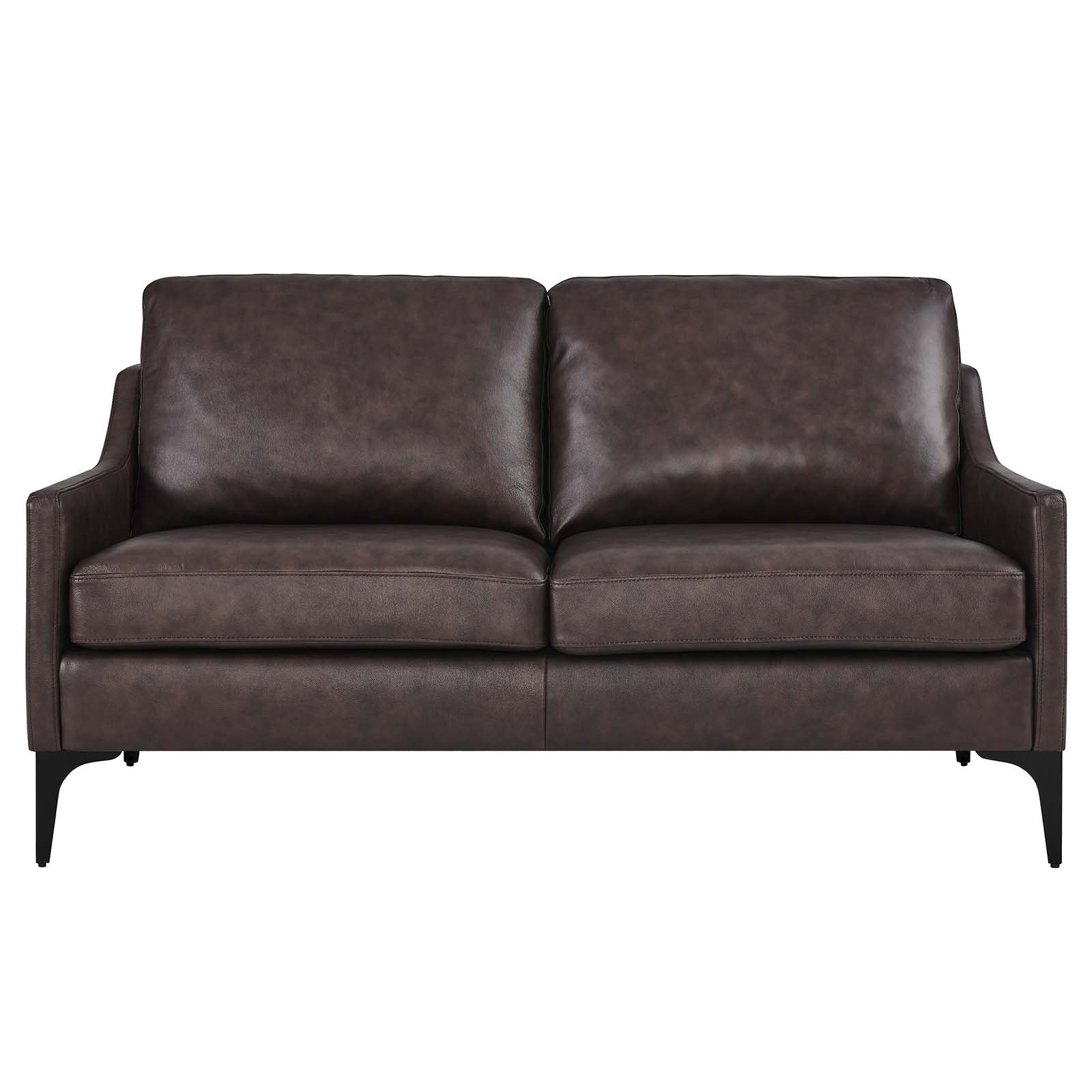 Corland Leather Loveseat By Modway - EEI-6020 | Loveseats - 4