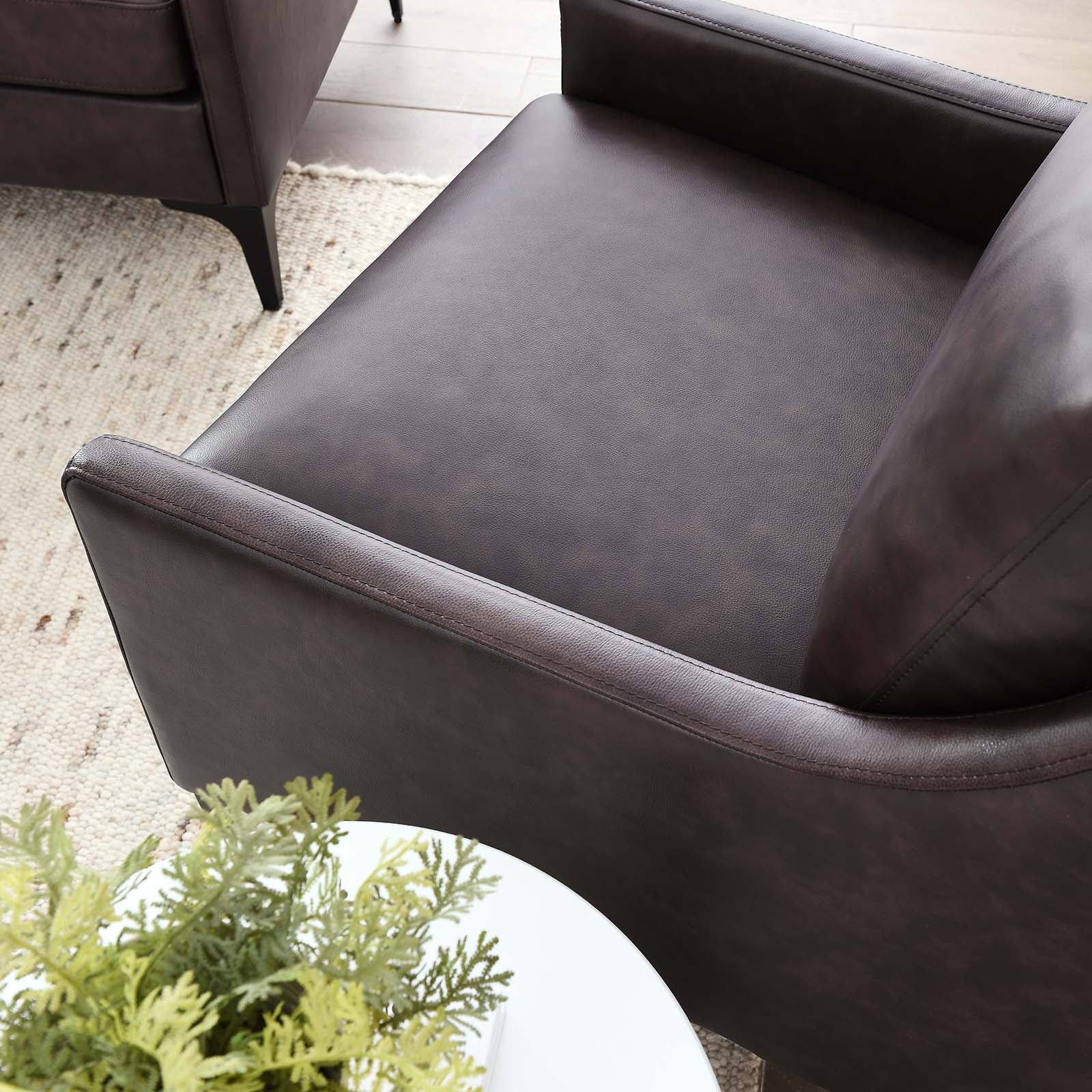 Corland Leather Armchair By Modway - EEI-6022 | Armchairs - 7