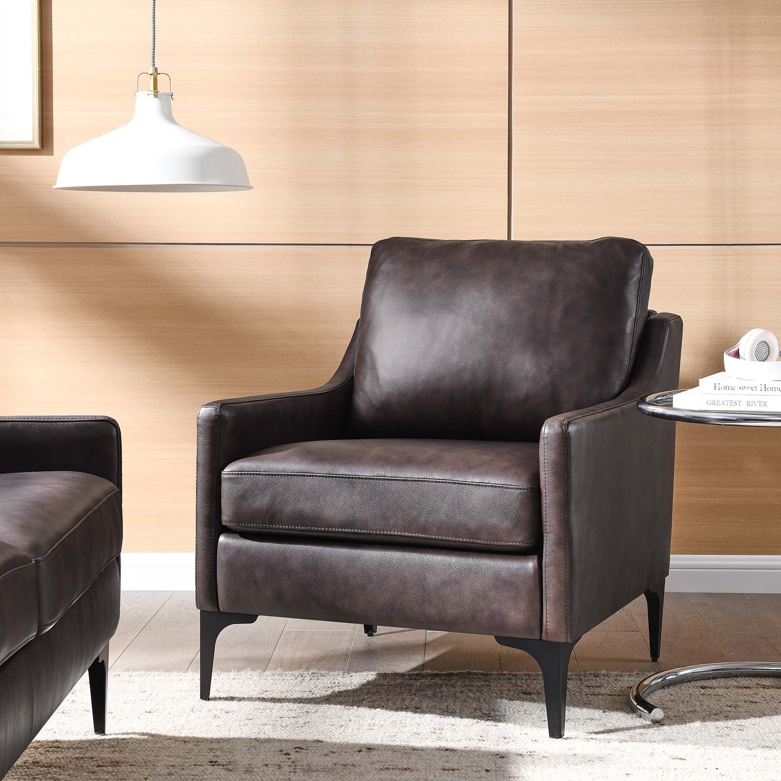 Corland Leather Armchair By Modway - EEI-6022 | Armchairs - 8