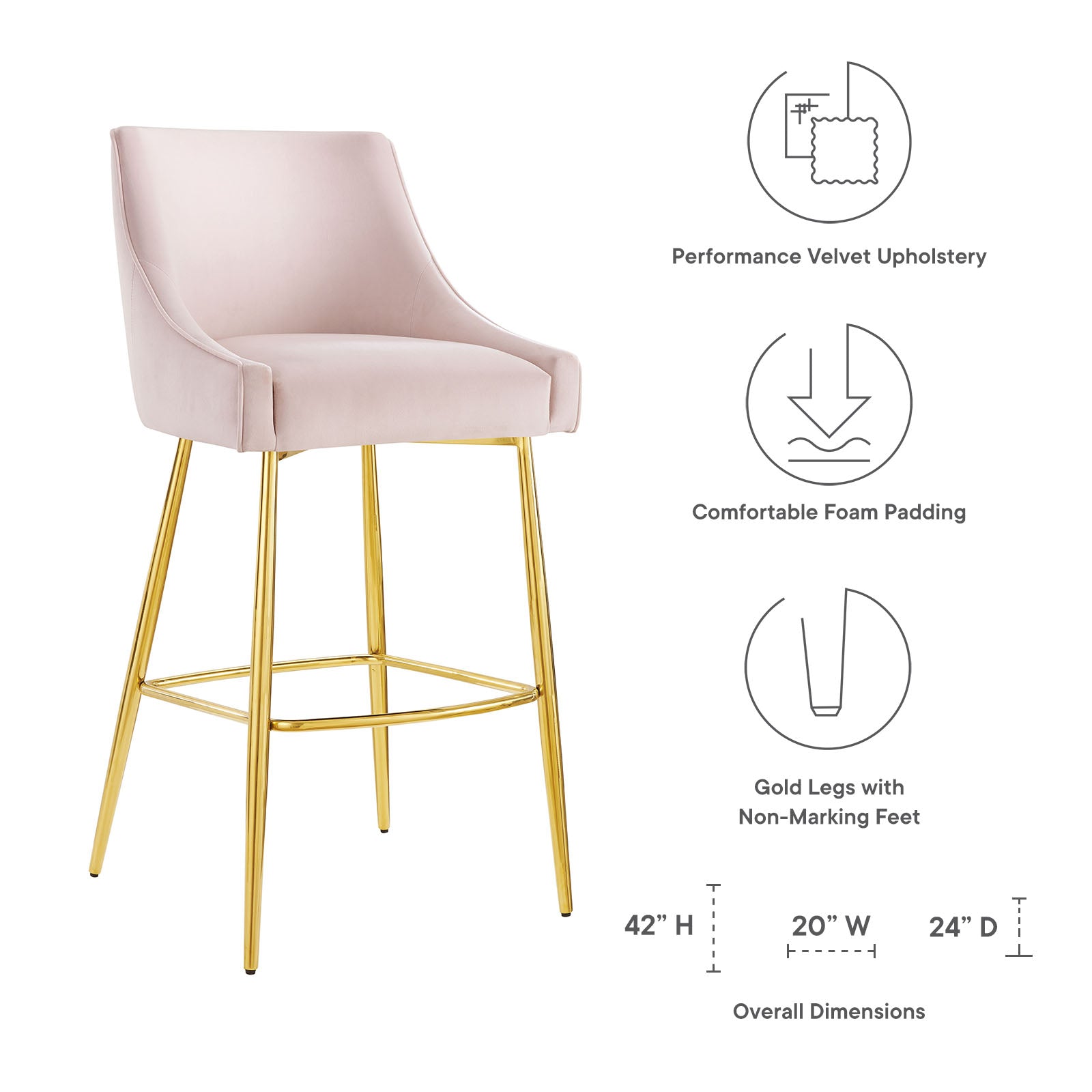 Discern Bar Stools - Set of 2 By Modway | Bar Stools | 