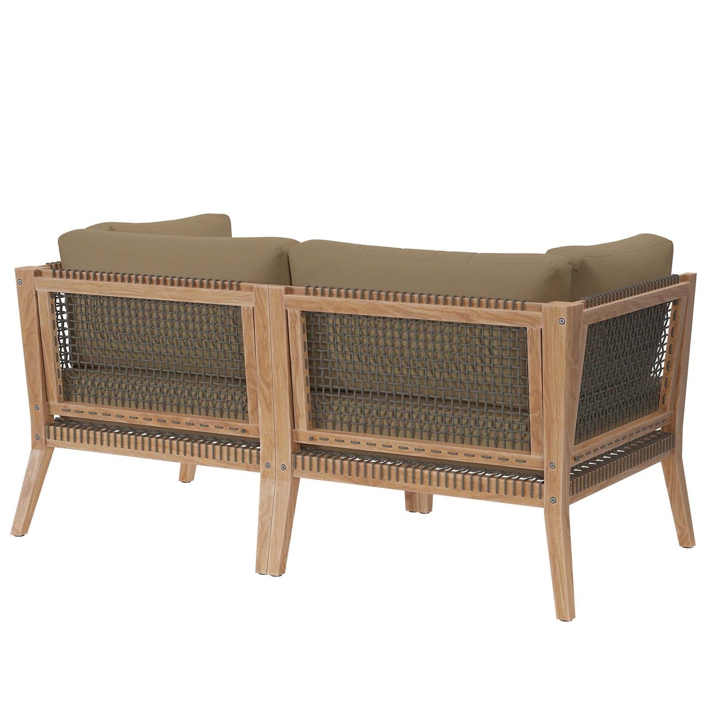 Clearwater Outdoor Patio Teak Wood Loveseat By Modway - EEI-6119 | Outdoor Sofas, Loveseats & Sectionals - 10