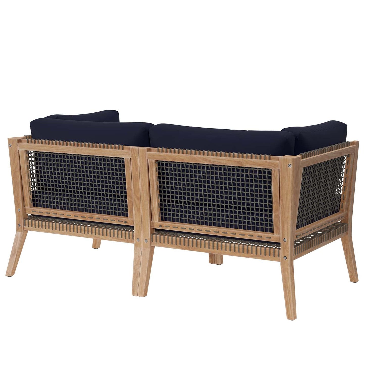 Clearwater Outdoor Patio Teak Wood Loveseat By Modway - EEI-6119 | Outdoor Sofas, Loveseats & Sectionals - 18