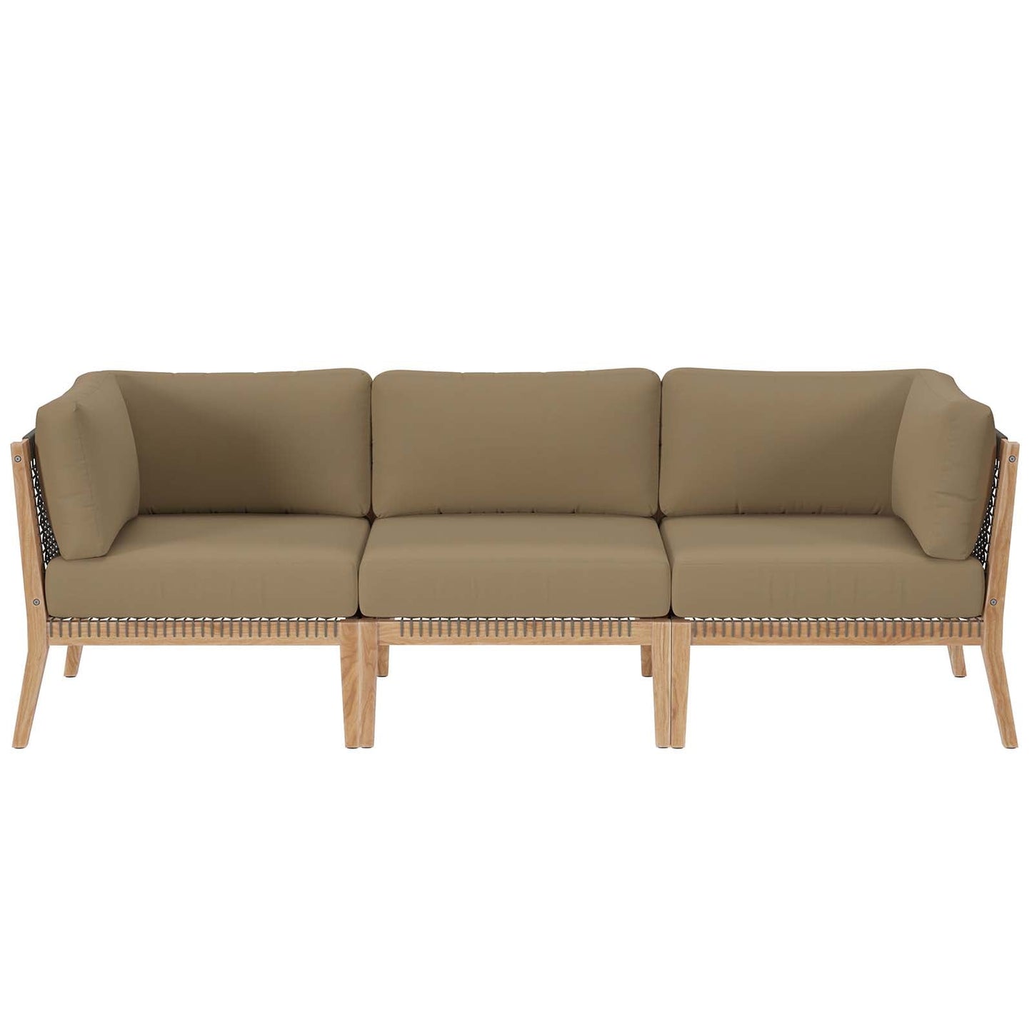 Clearwater Outdoor Patio Teak Wood Sofa By Modway - EEI-6120 | Outdoor Sofas, Loveseats & Sectionals - 11