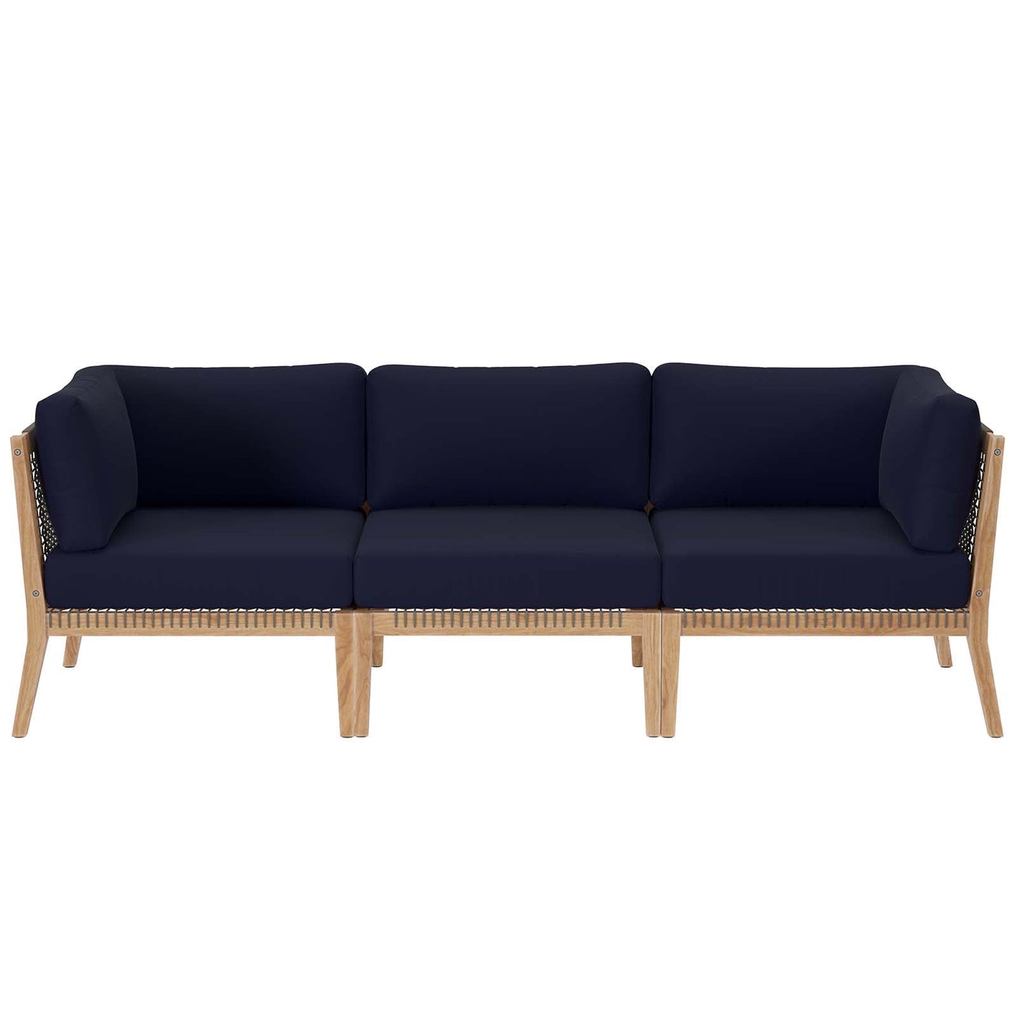 Clearwater Outdoor Patio Teak Wood Sofa By Modway - EEI-6120 | Outdoor Sofas, Loveseats & Sectionals - 21
