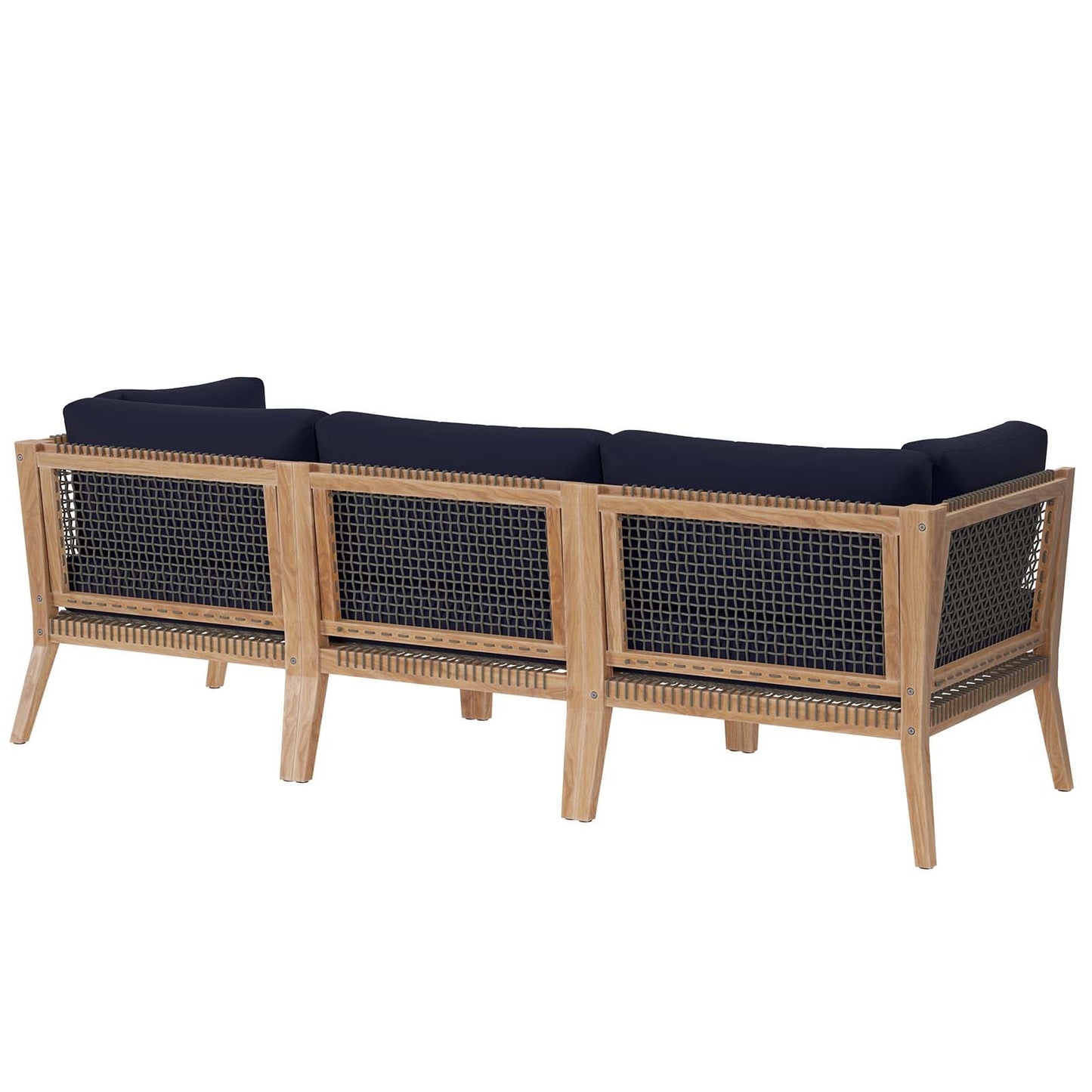 Clearwater Outdoor Patio Teak Wood Sofa By Modway - EEI-6120 | Outdoor Sofas, Loveseats & Sectionals - 24