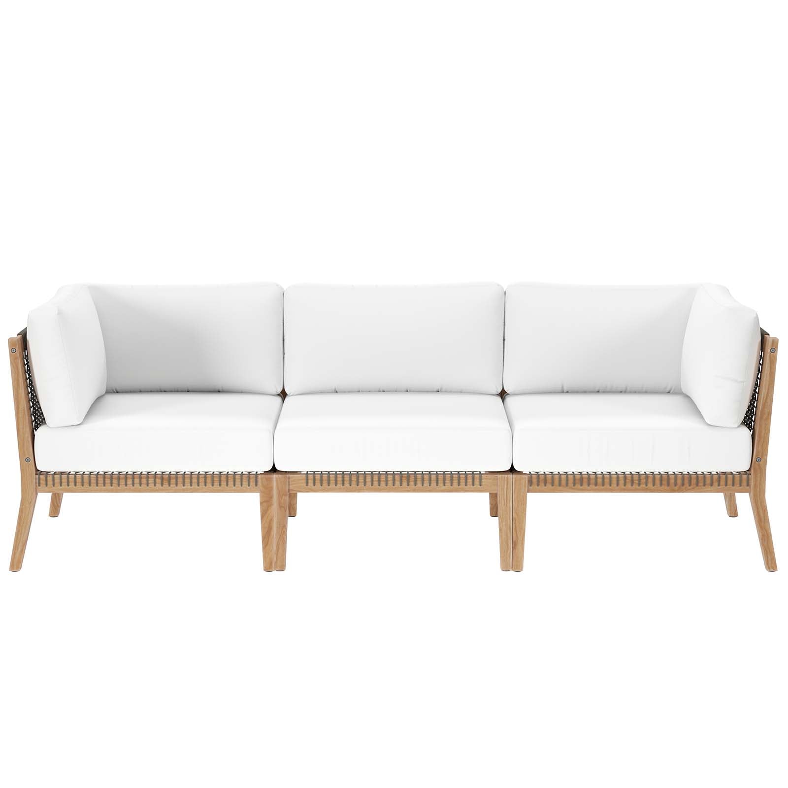 Clearwater Outdoor Patio Teak Wood Sofa By Modway - EEI-6120 | Outdoor Sofas, Loveseats & Sectionals - 31