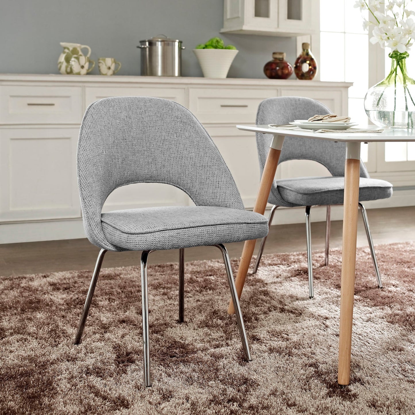 Cordelia Dining Fabric Side Chair By Modway - EEI-622 | Dining Chairs - 5