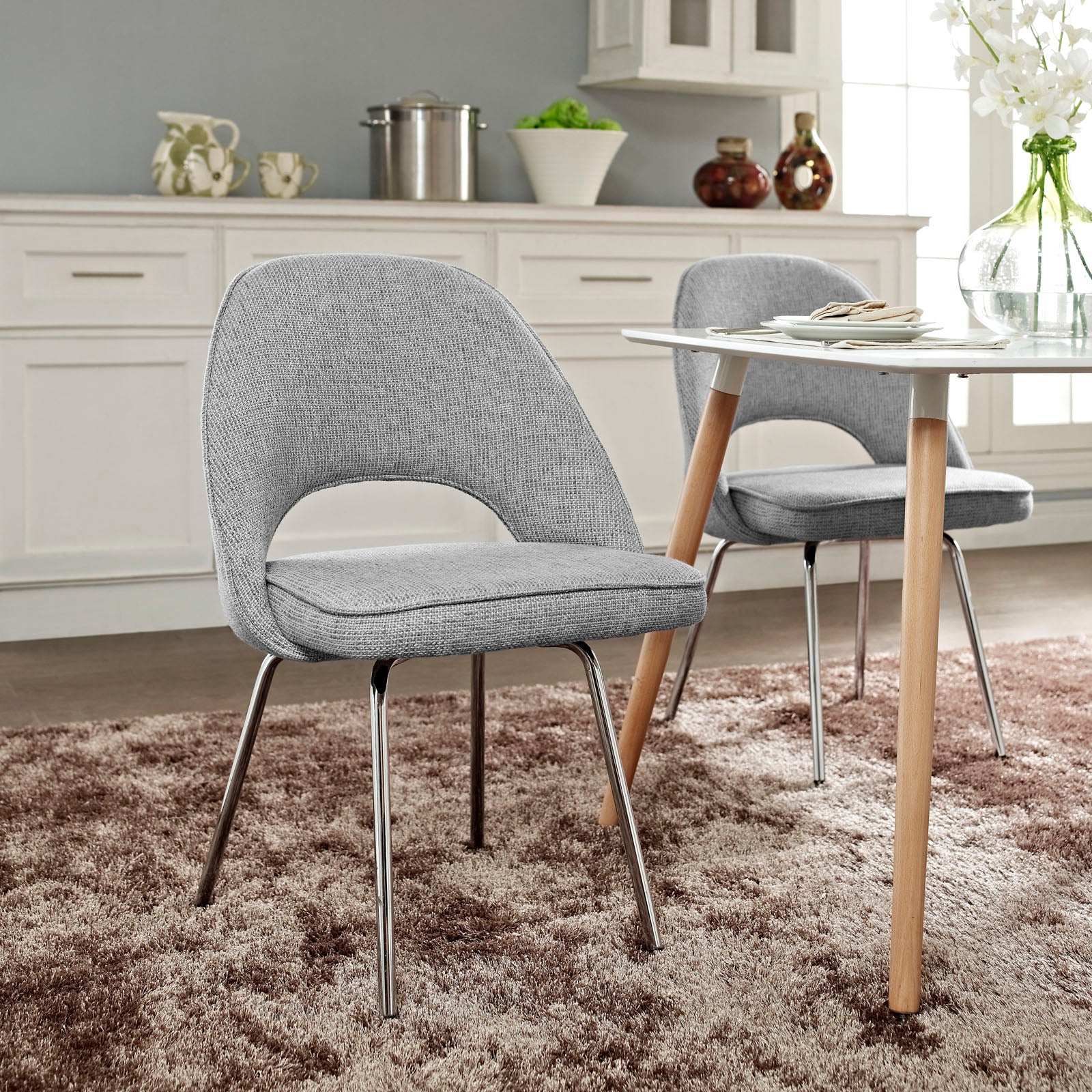 Cordelia Dining Fabric Side Chair By Modway - EEI-622 | Dining Chairs - 5