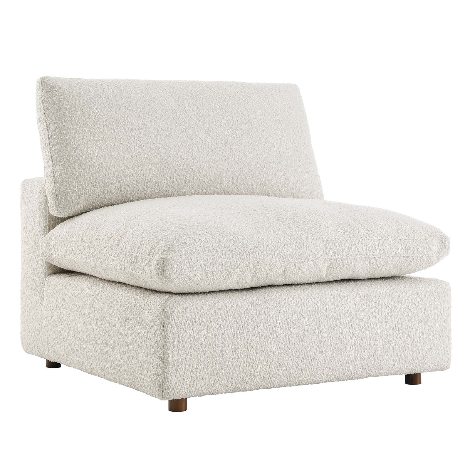 Commix Down Filled Overstuffed Boucle Fabric Armless Chair By Modway - EEI-6257 | Lounge Chairs - 9