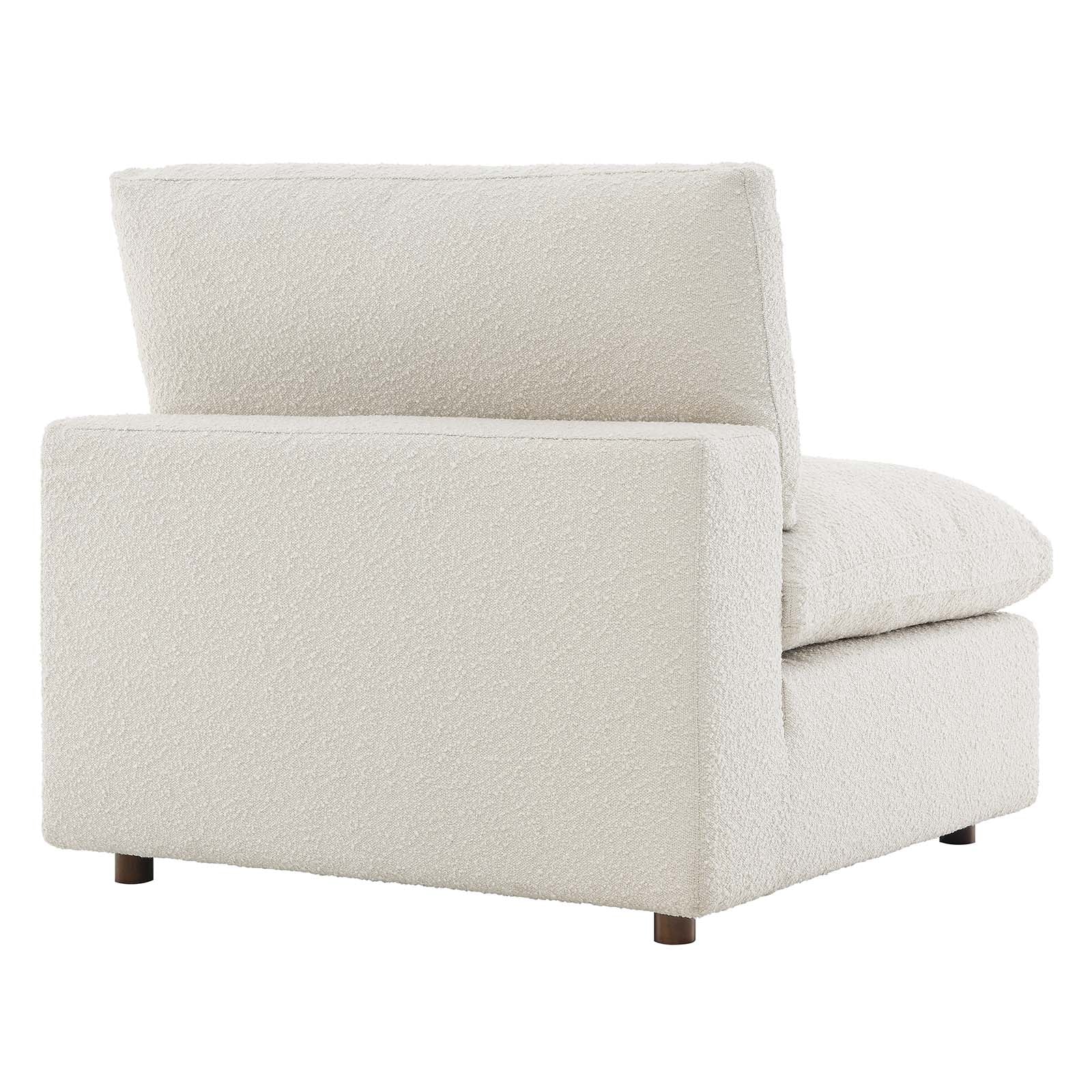 Commix Down Filled Overstuffed Boucle Fabric Armless Chair By Modway - EEI-6257 | Lounge Chairs - 11