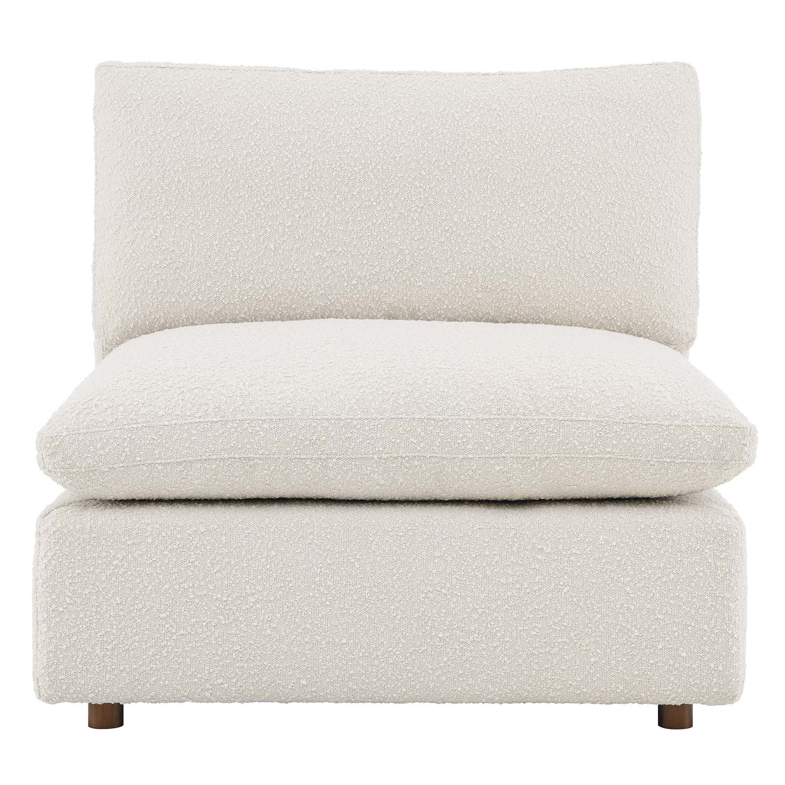 Commix Down Filled Overstuffed Boucle Fabric Armless Chair By Modway - EEI-6257 | Lounge Chairs - 12