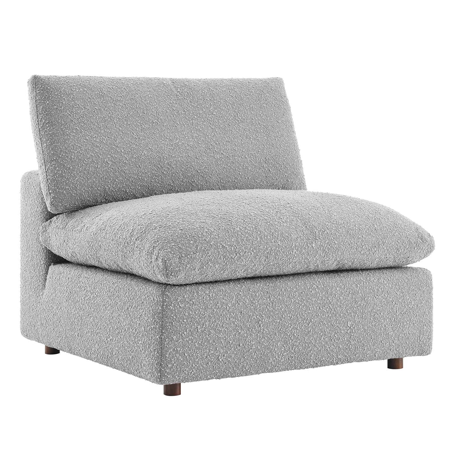 Commix Down Filled Overstuffed Boucle Fabric Armless Chair By Modway - EEI-6257 | Lounge Chairs - 17