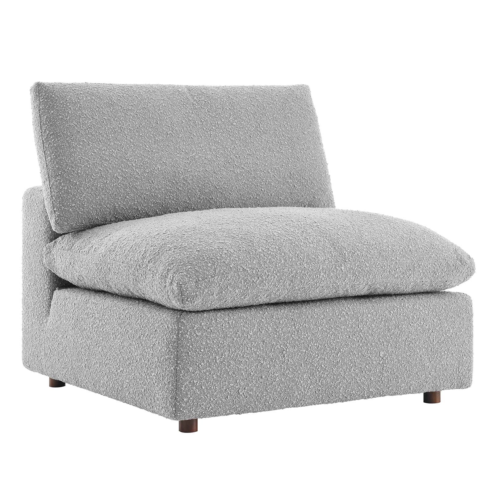 Commix Down Filled Overstuffed Boucle Fabric Armless Chair By Modway - EEI-6257 | Lounge Chairs - 17