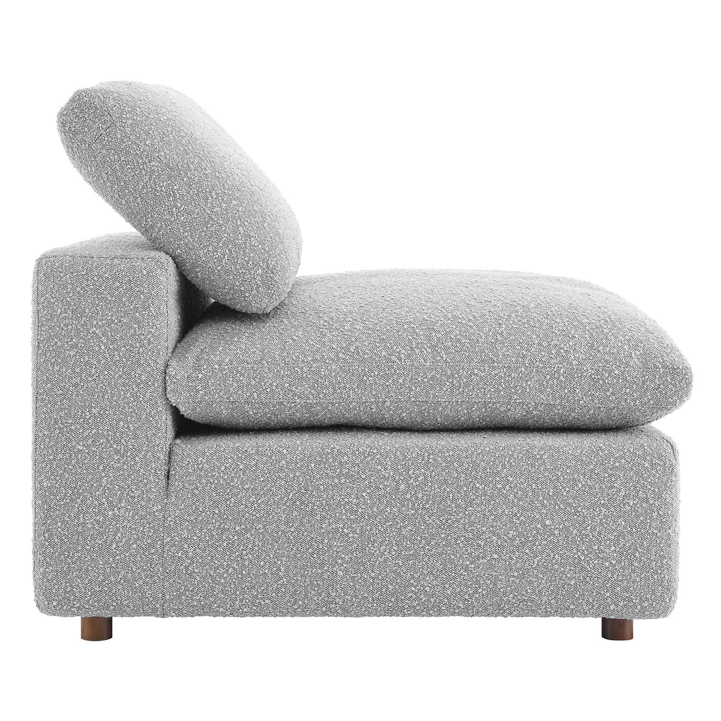 Commix Down Filled Overstuffed Boucle Fabric Armless Chair By Modway - EEI-6257 | Lounge Chairs - 18