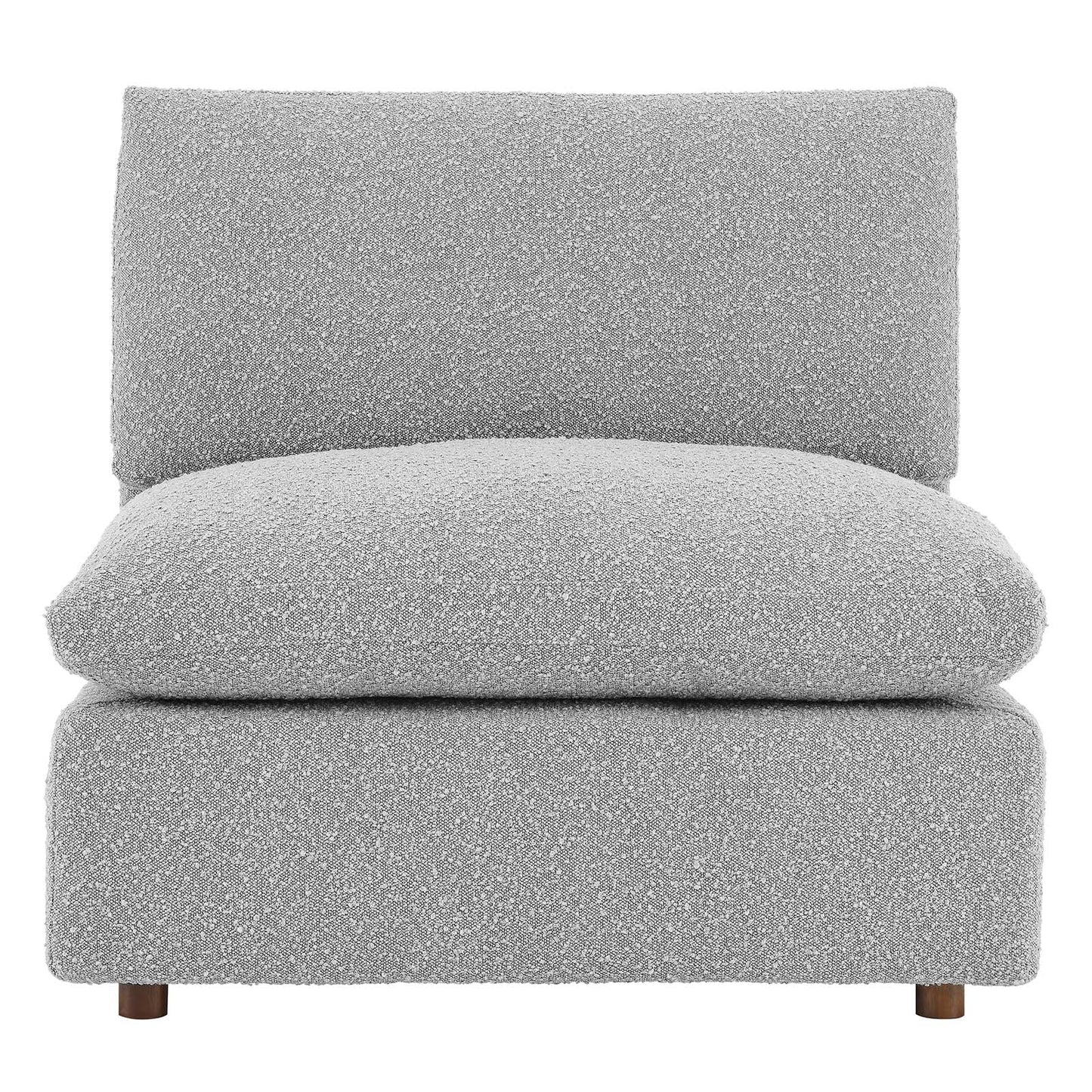 Commix Down Filled Overstuffed Boucle Fabric Armless Chair By Modway - EEI-6257 | Lounge Chairs - 20