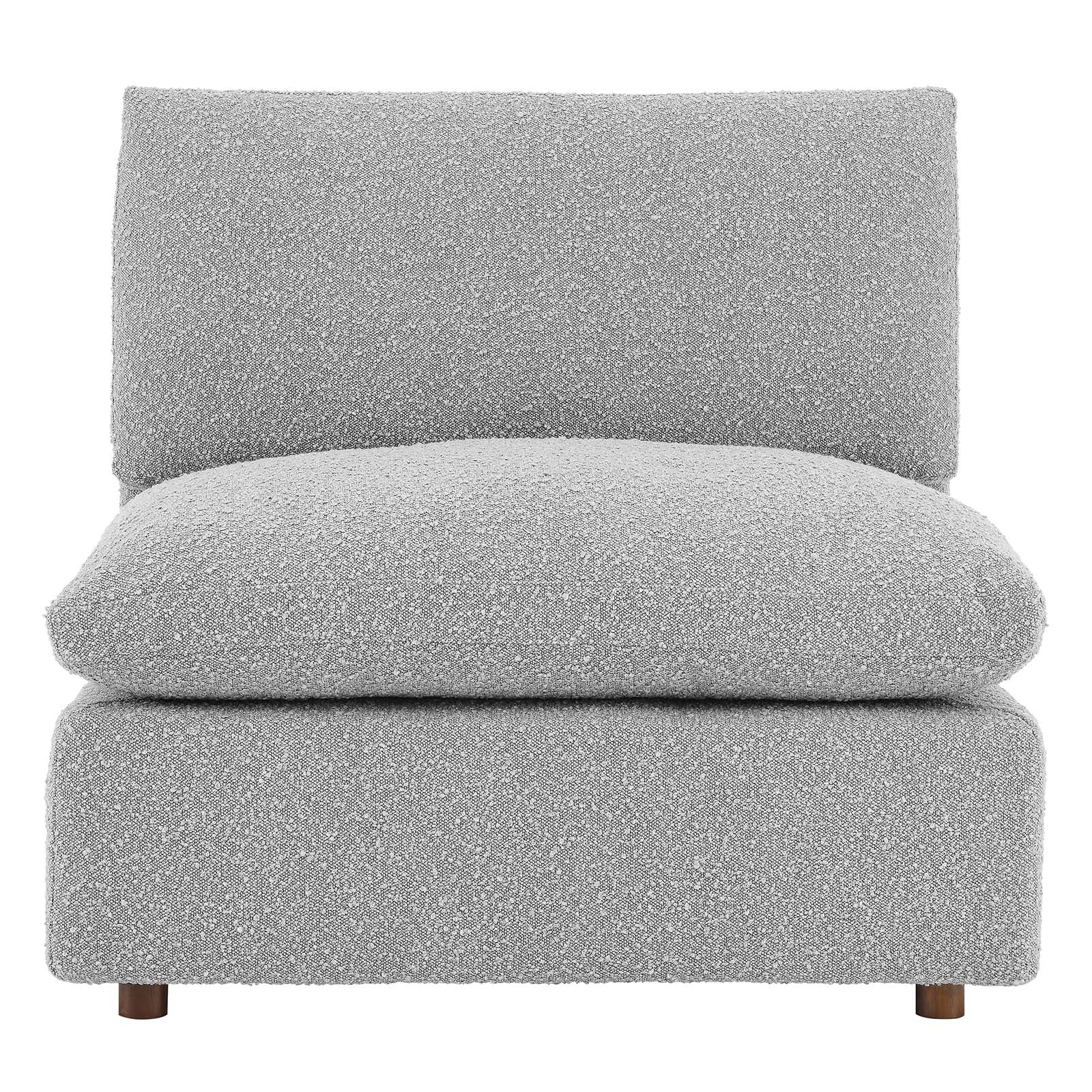Commix Down Filled Overstuffed Boucle Fabric Armless Chair By Modway - EEI-6257 | Lounge Chairs - 20