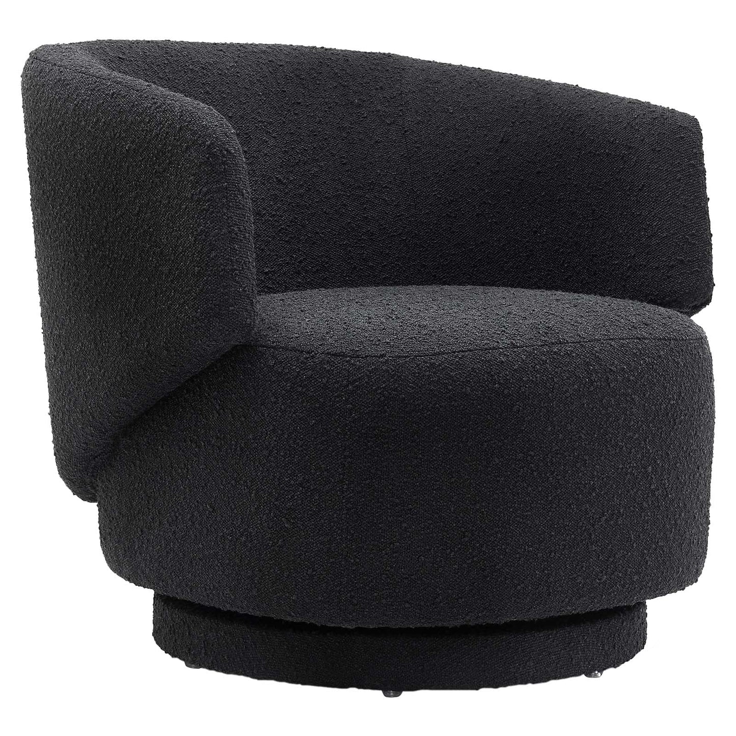 Celestia Boucle Fabric Fabric and Wood Swivel Chair By Modway - EEI-6357 | Lounge Chairs